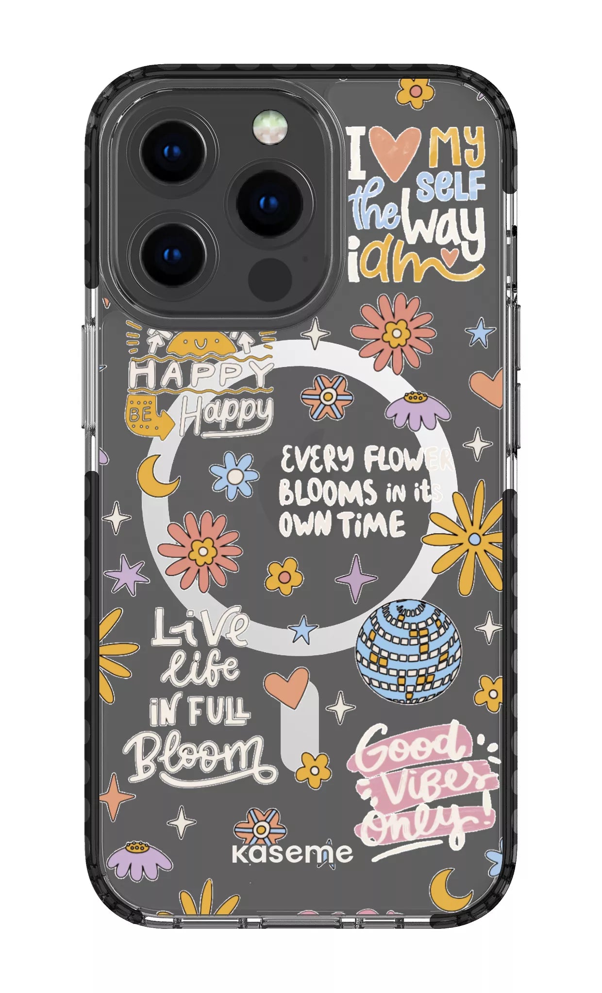 iPhone 13 Pro Clear Case Magsafe - Black Candid Clear Case -