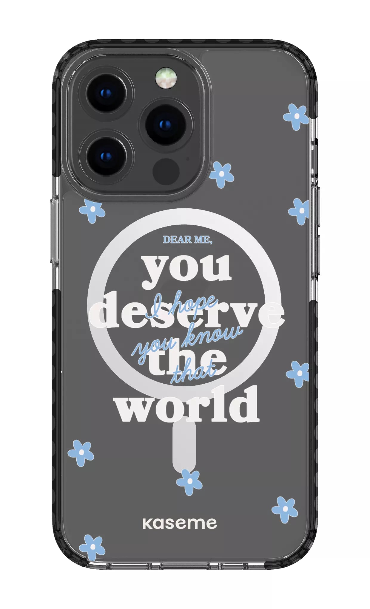 iPhone 13 Pro Clear Case Magsafe - Black Dear Me Clear Case -