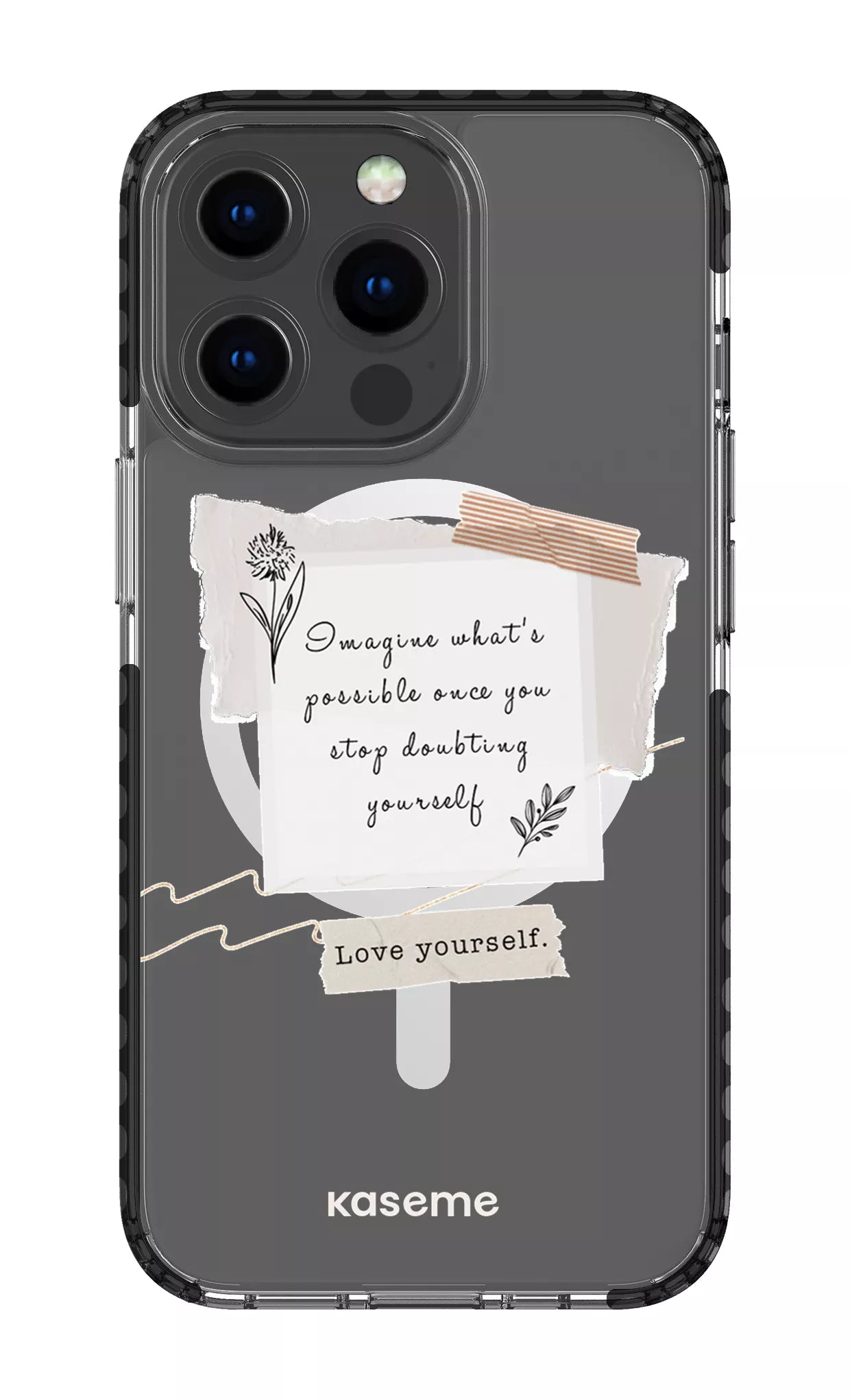 iPhone 13 Pro Clear Case Magsafe - Black Faith Clear Case -