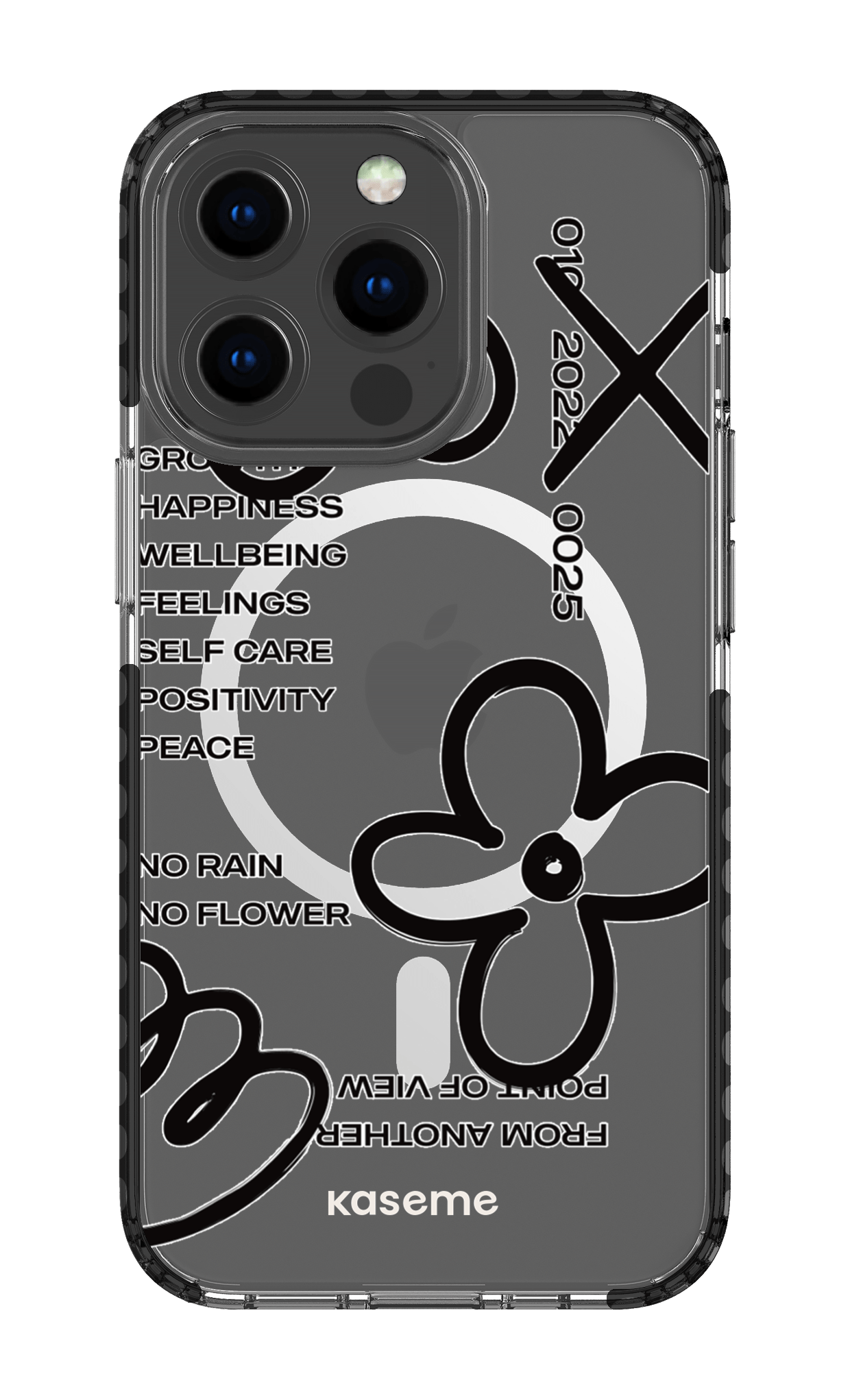 iPhone 13 Pro Clear Case Magsafe - Black Feelings black Clear Case -