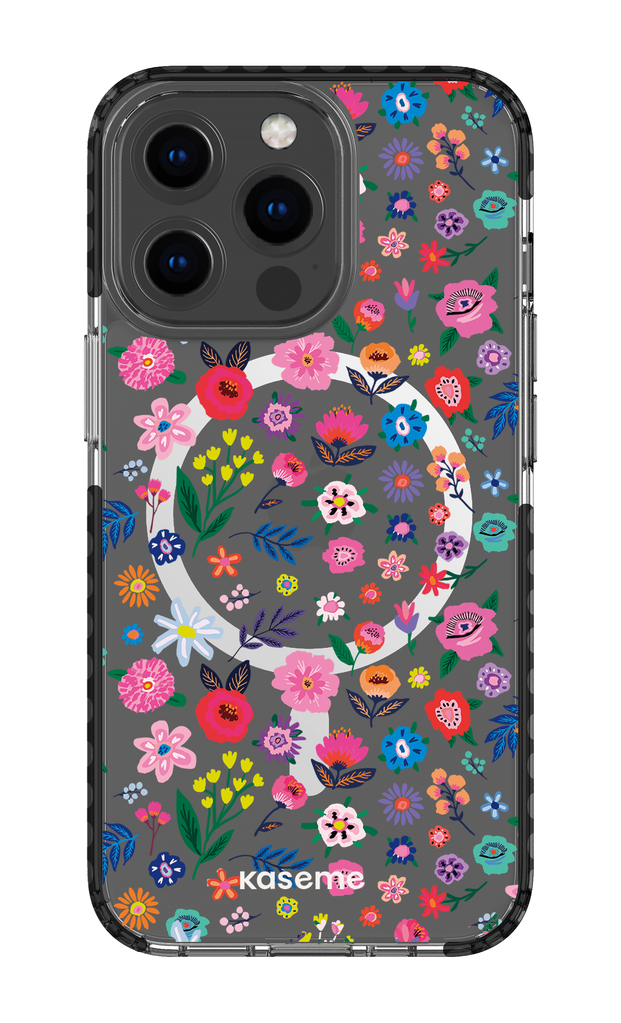 iPhone 13 Pro Clear Case Magsafe - Black Hallucinate Clear Case -