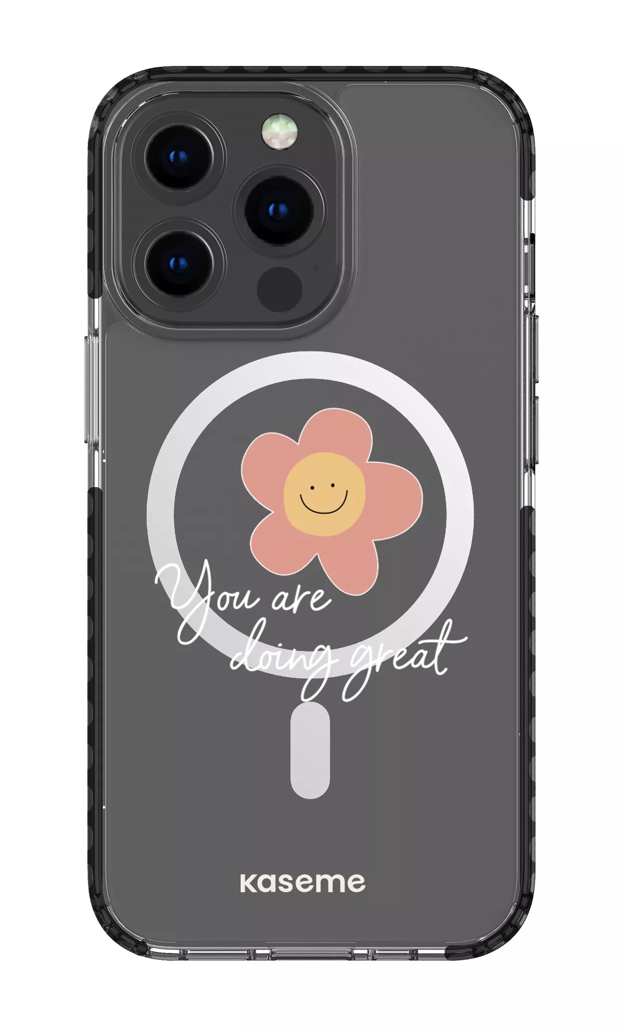 iPhone 13 Pro Clear Case Magsafe - Black Keep going Clear Case -