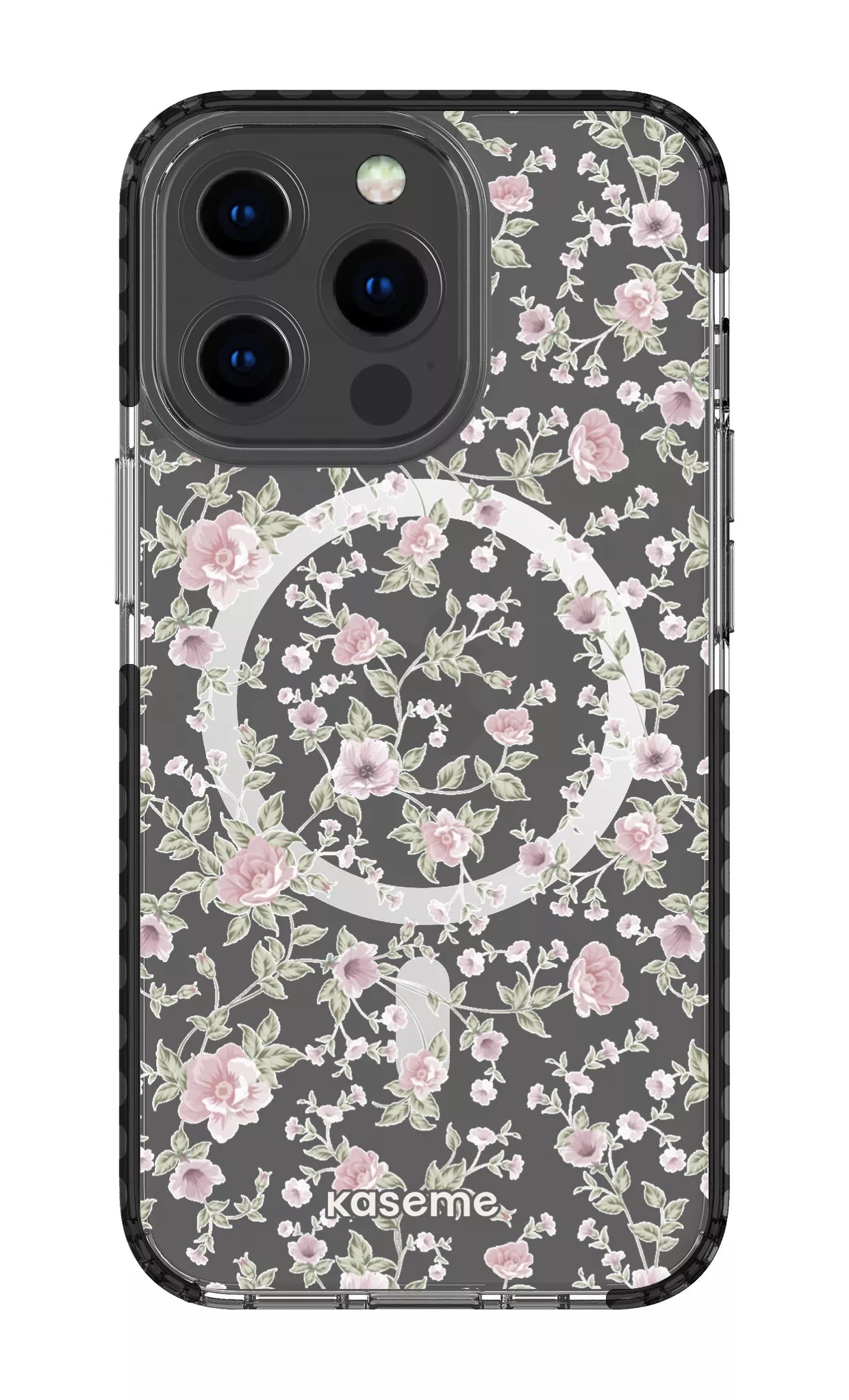 iPhone 13 Pro Clear Case Magsafe - Black La Vie en Rose Clear Case -