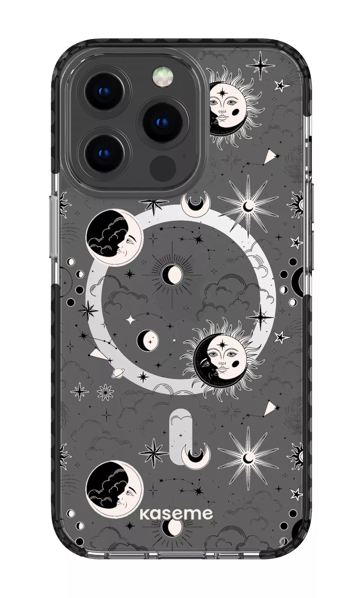 iPhone 13 Pro Clear Case Magsafe - Black Milky Way Black Clear Case -