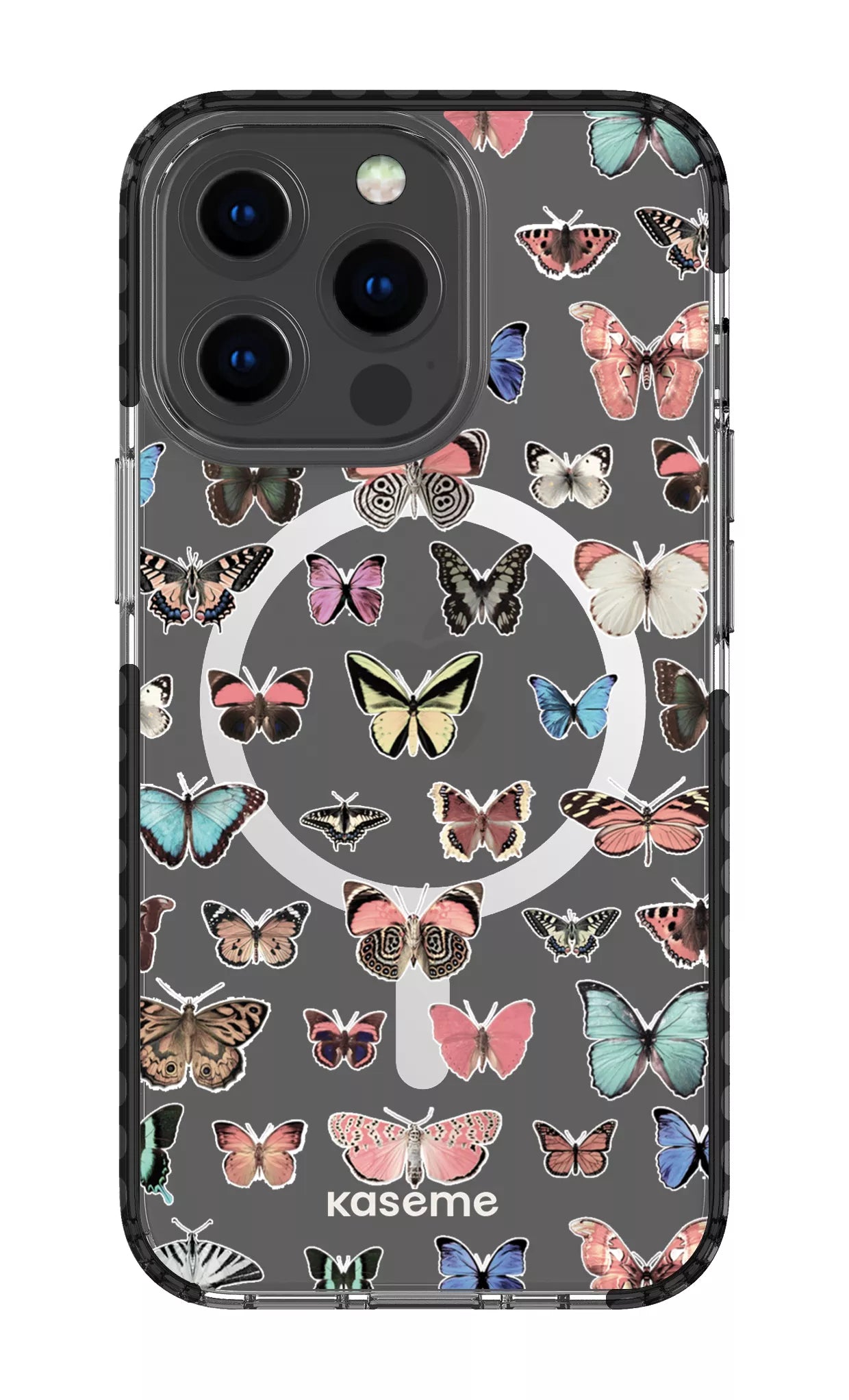 iPhone 13 Pro Clear Case Magsafe - Black Paloma Clear Case -