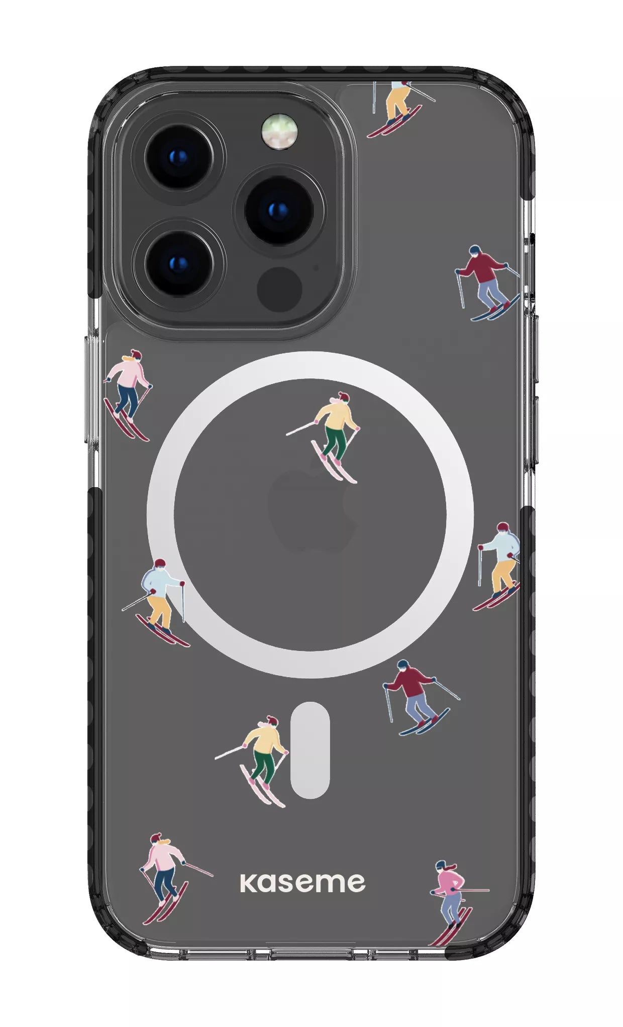 iPhone 13 Pro Clear Case Magsafe - Black Slope Clear Case -