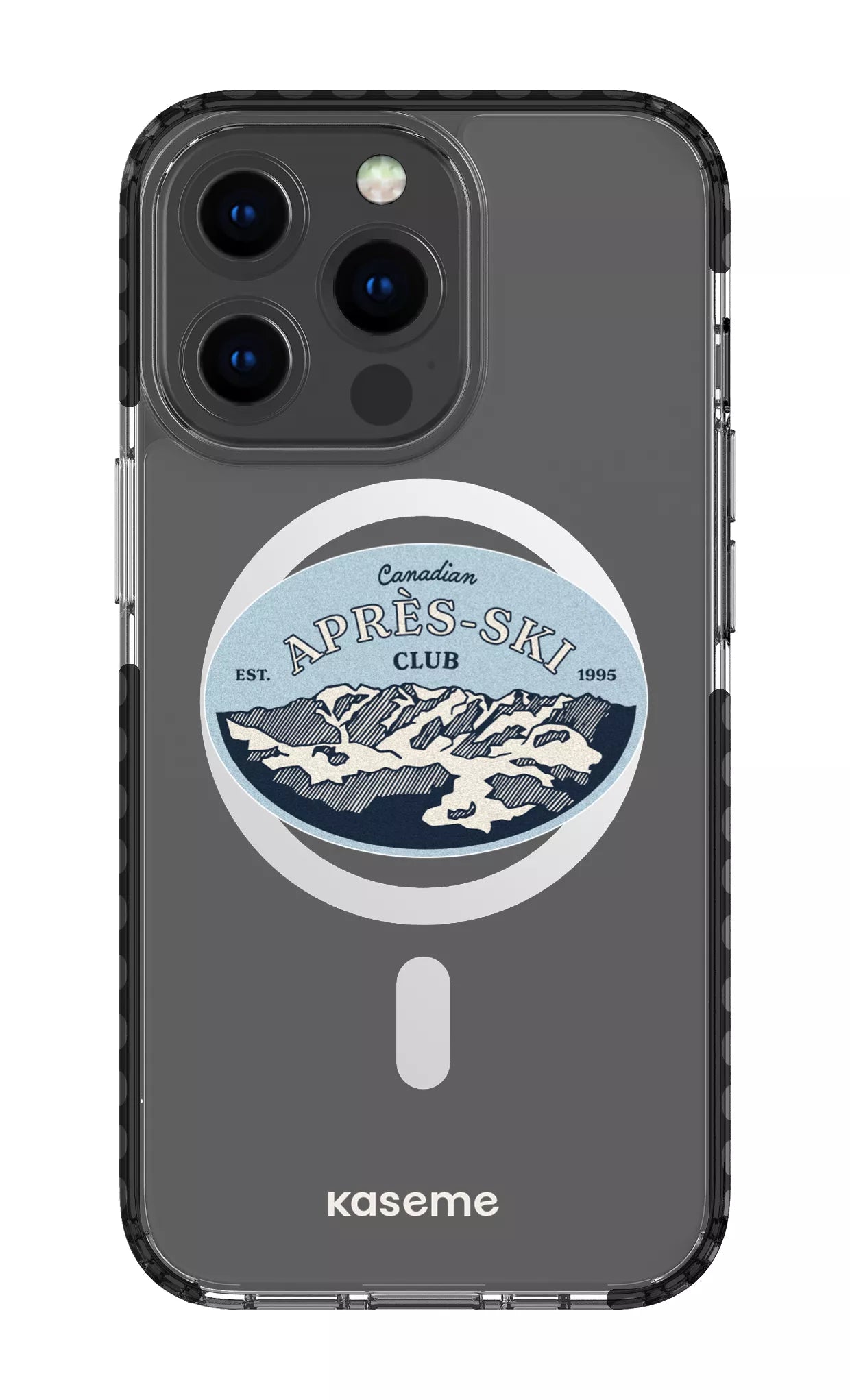 iPhone 13 Pro Clear Case Magsafe - Black Whistler Clear Case -