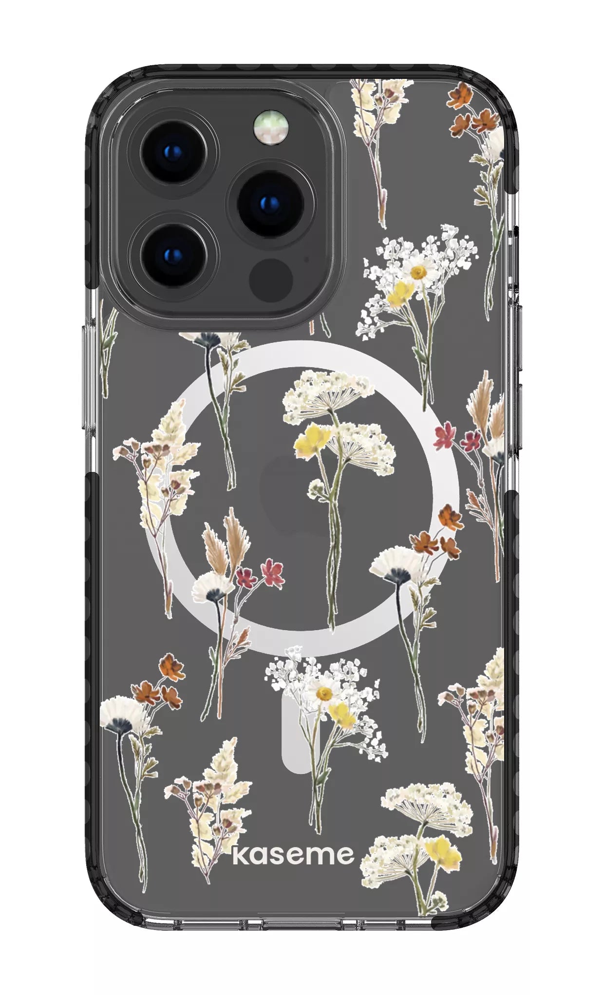 iPhone 13 Pro Clear Case Magsafe - Black Wilderness Clear Case -