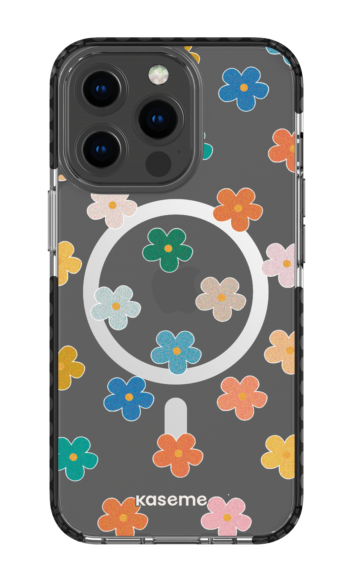 iPhone 13 Pro Clear Case Magsafe - Black Woodstock Clear Case -