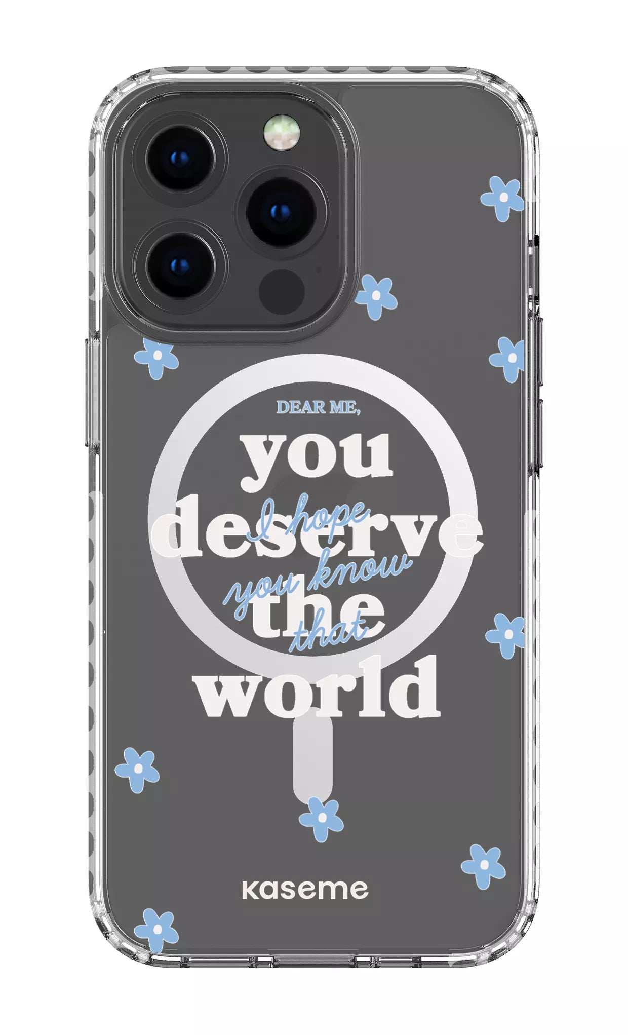 iPhone 13 Pro Clear Case Magsafe - White Dear Me Clear Case -