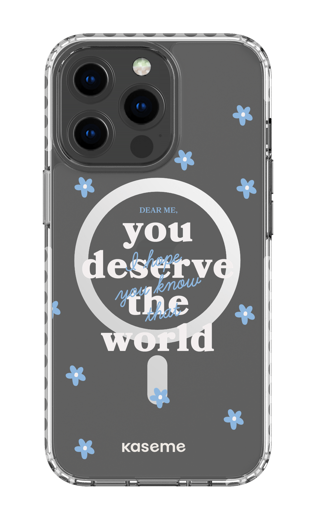 iPhone 13 Pro Clear Case Magsafe - White Dear Me Clear Case -