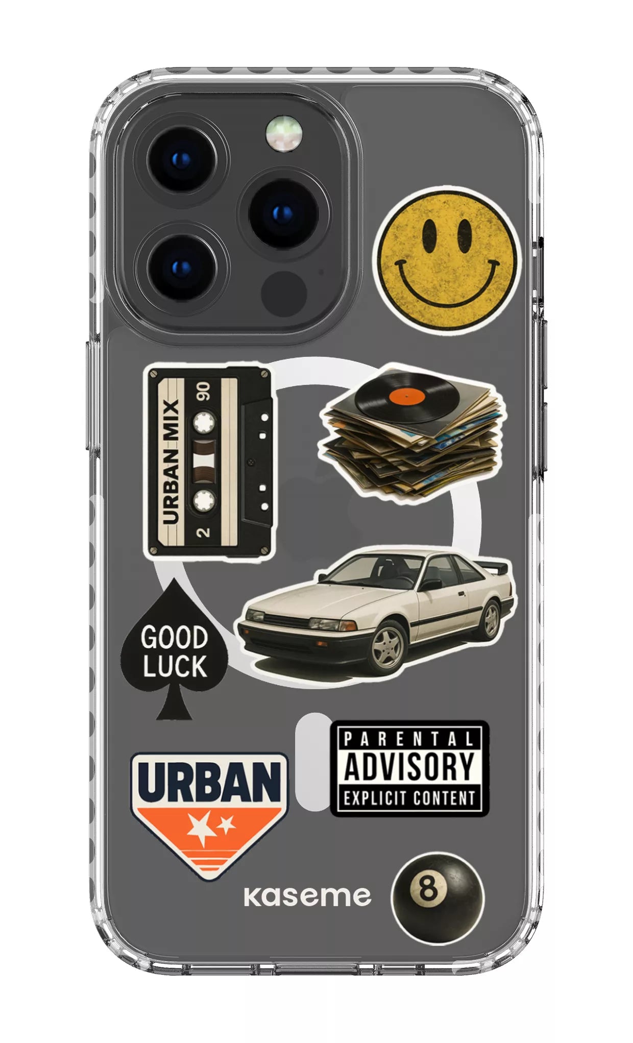 iPhone 13 Pro Clear Case Magsafe - White Downtown Clear Case -