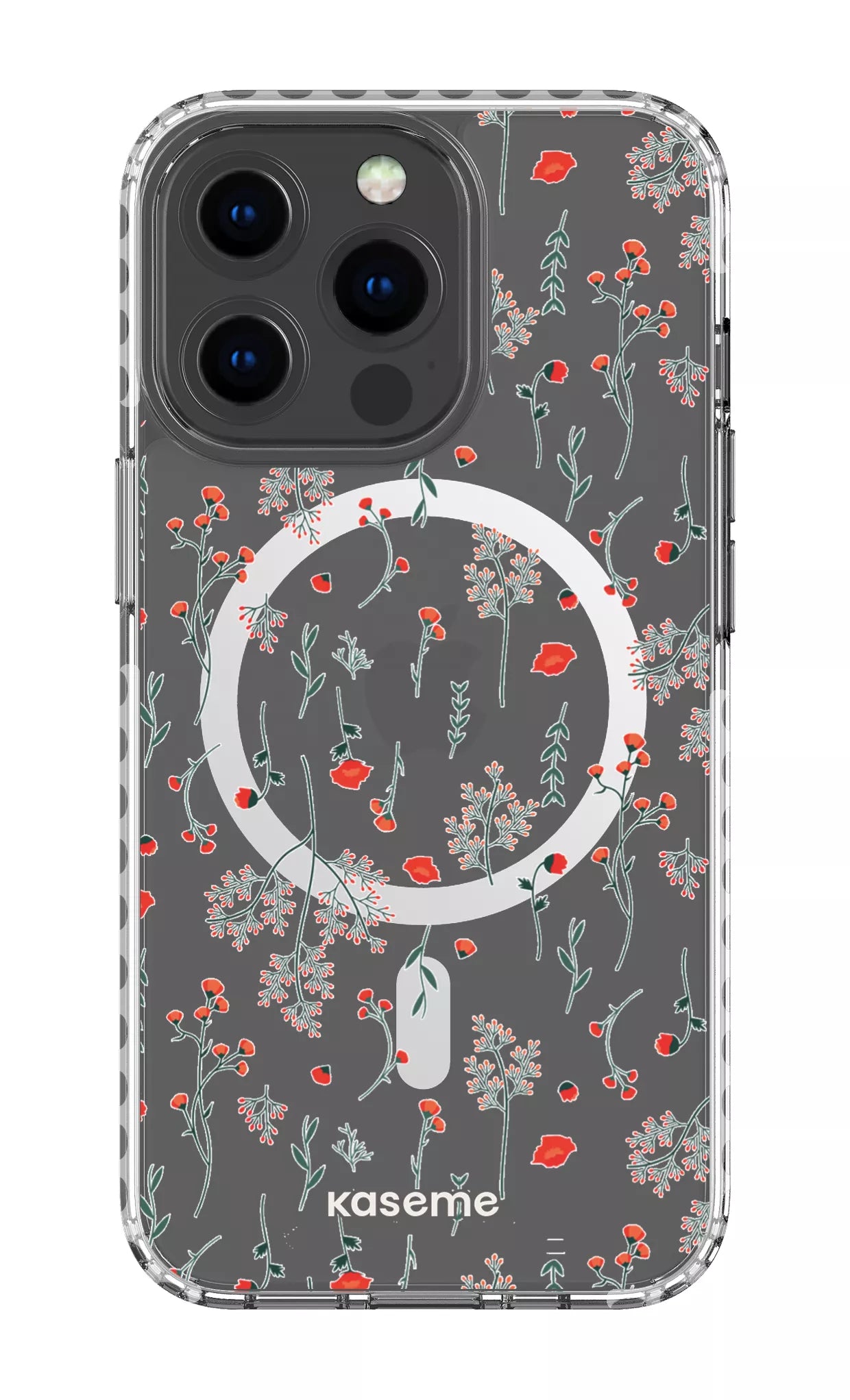 iPhone 13 Pro Clear Case Magsafe - White Evelyn Clear Case -