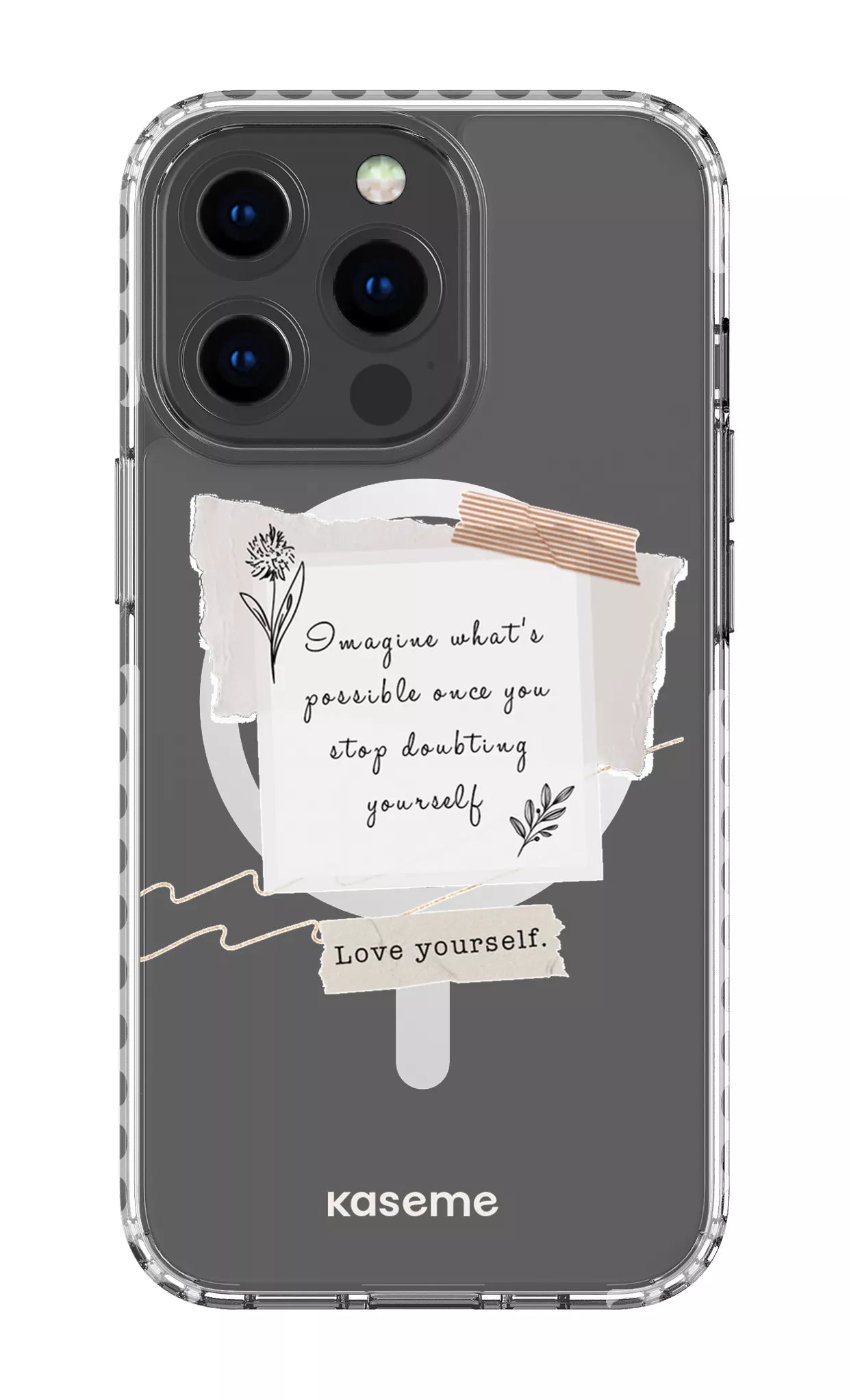 iPhone 13 Pro Clear Case Magsafe - White Faith Clear Case -