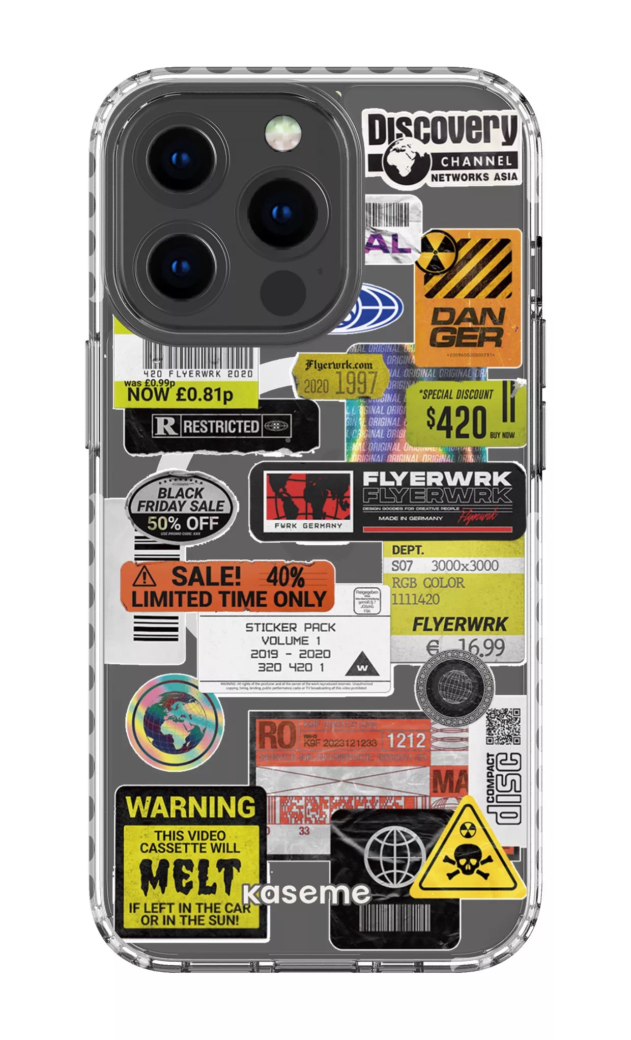 iPhone 13 Pro Clear Case Magsafe - White Melt Clear Case -