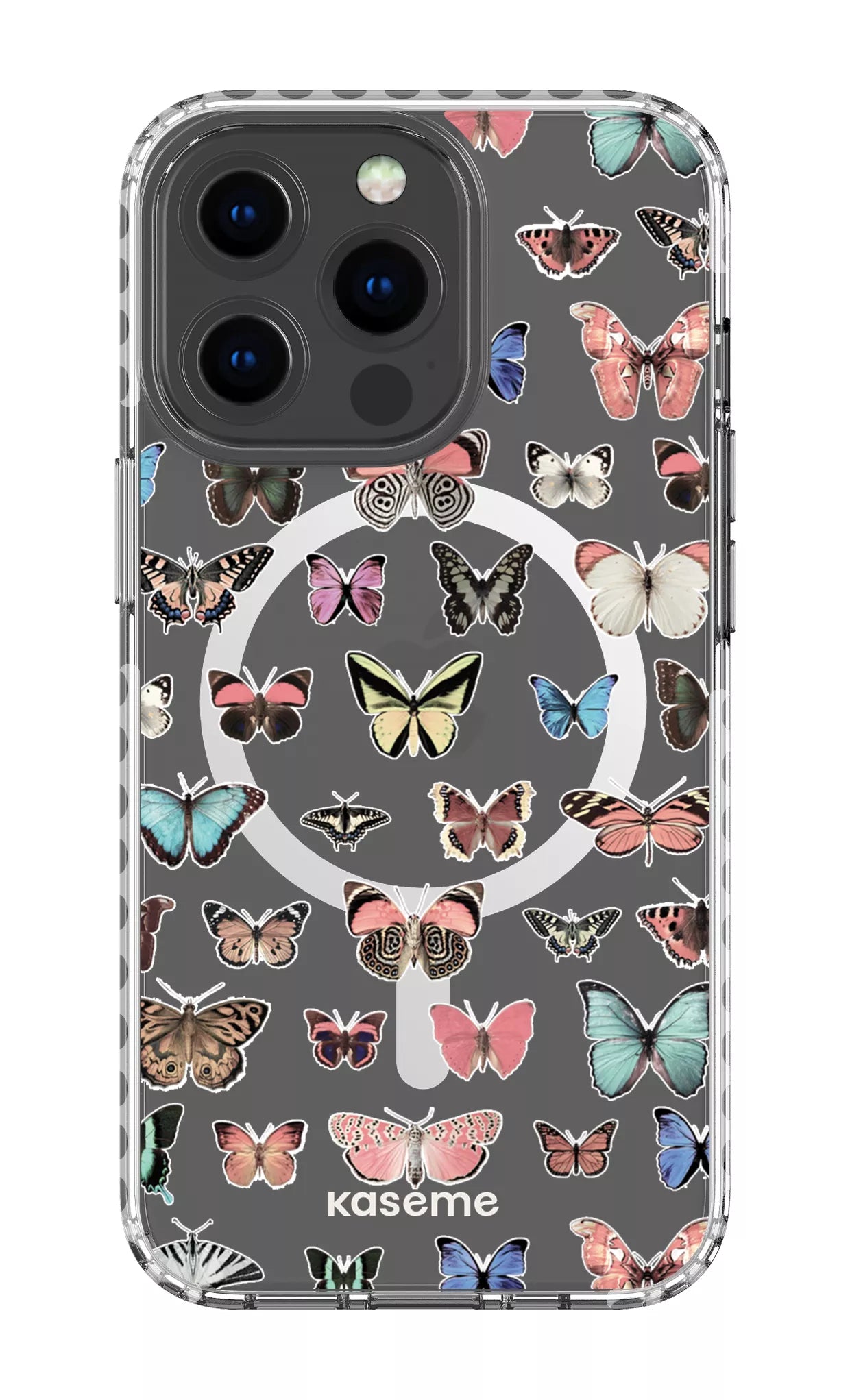 iPhone 13 Pro Clear Case Magsafe - White Paloma Clear Case -