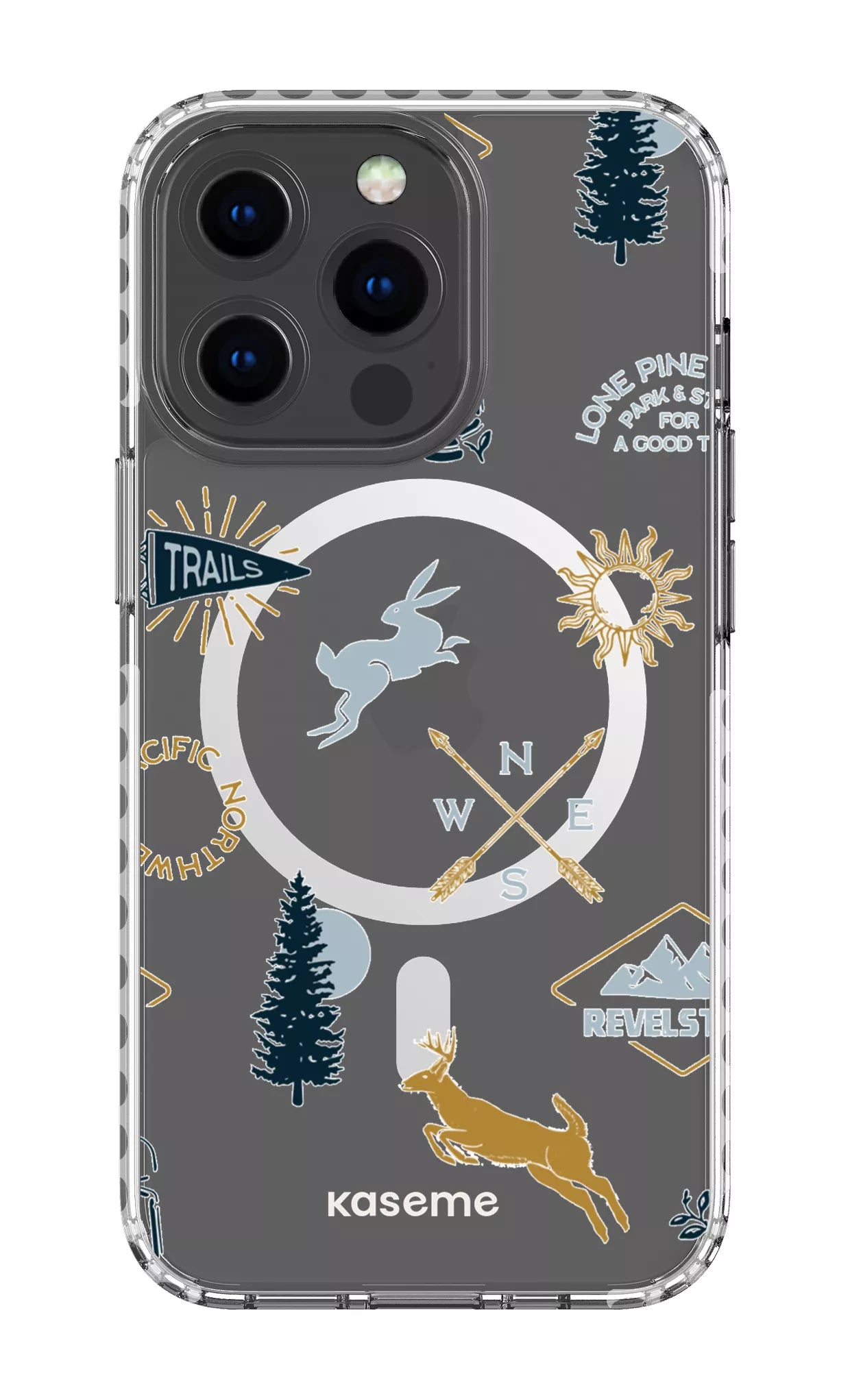 iPhone 13 Pro Clear Case Magsafe - White Revelstoke white Clear Case -