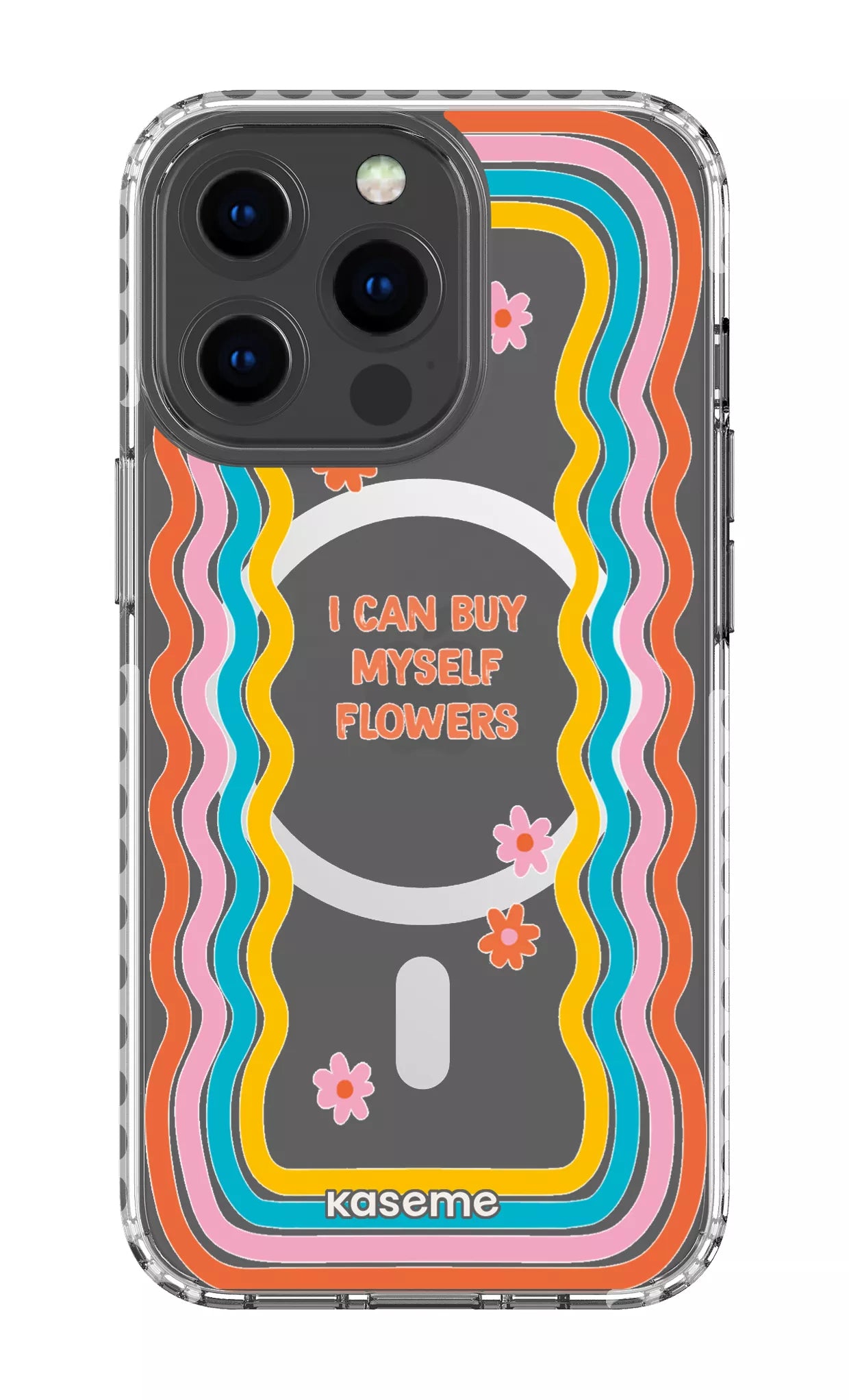 iPhone 13 Pro Clear Case Magsafe - White She Can Clear Case -