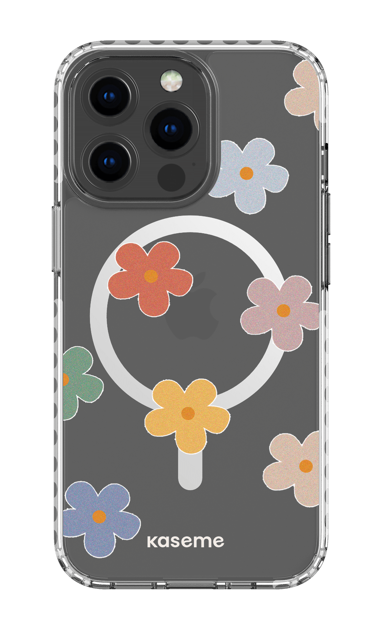 iPhone 13 Pro Clear Case Magsafe - White Woodstock Big Clear Case -