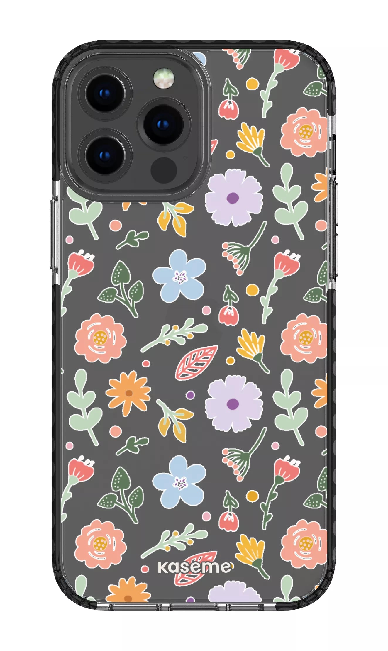 iPhone 13 Pro Max Clear Case - Black Charm Clear Case -