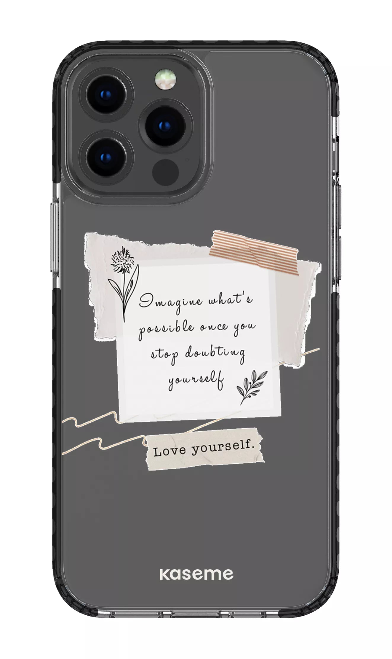 iPhone 13 Pro Max Clear Case - Black Faith Clear Case -