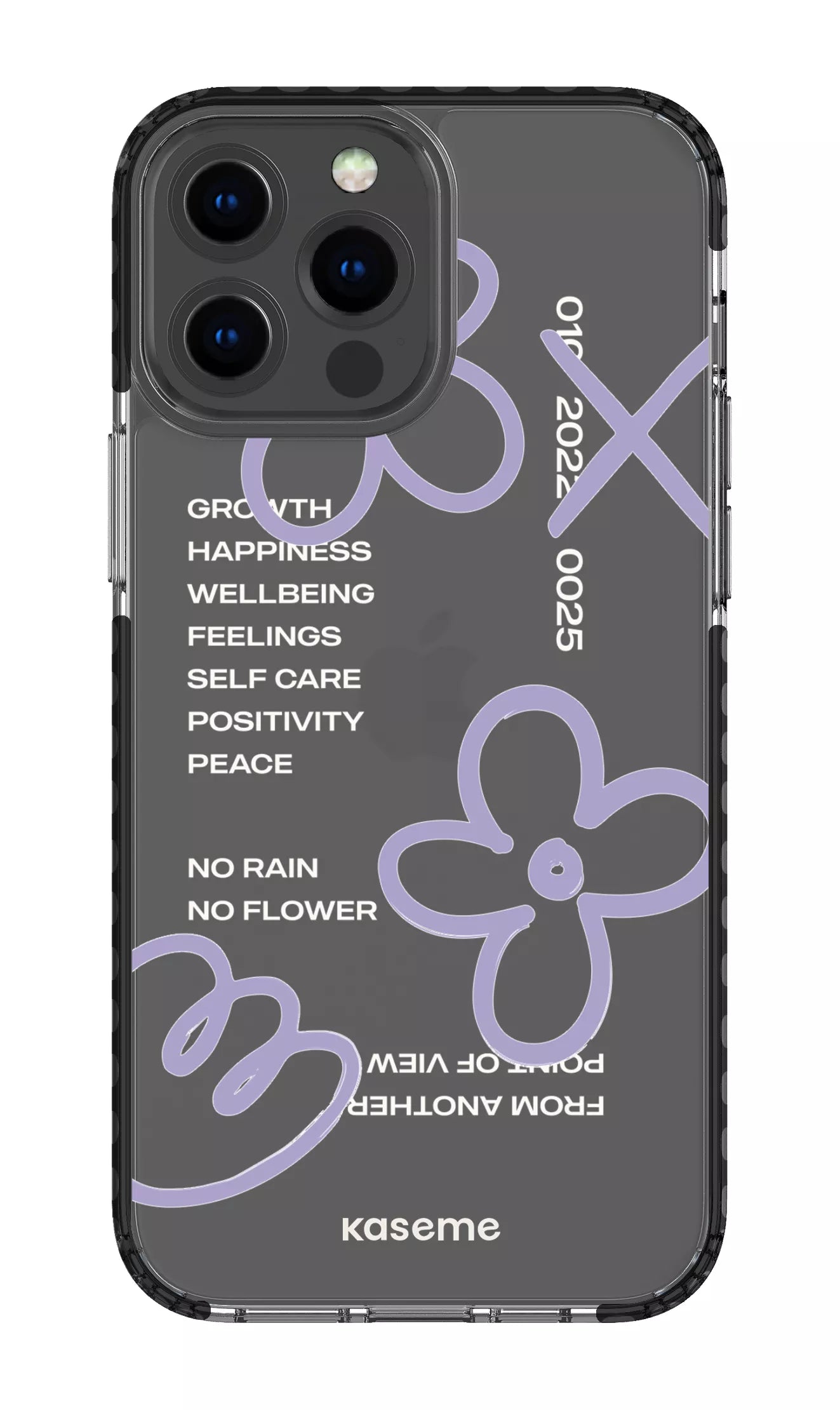 iPhone 13 Pro Max Clear Case - Black Feelings purple Clear Case -