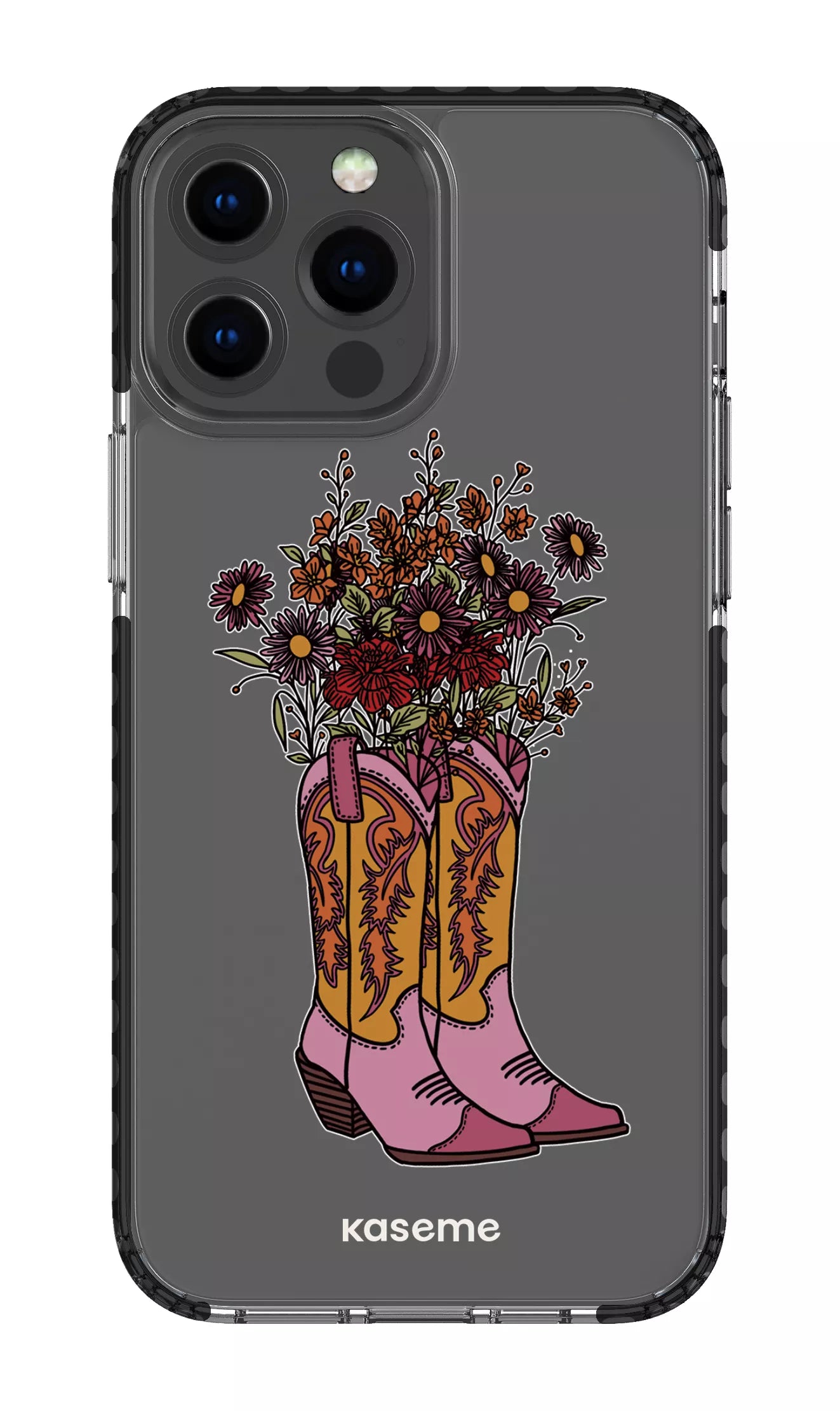 iPhone 13 Pro Max Clear Case - Black Howdy Clear Case -