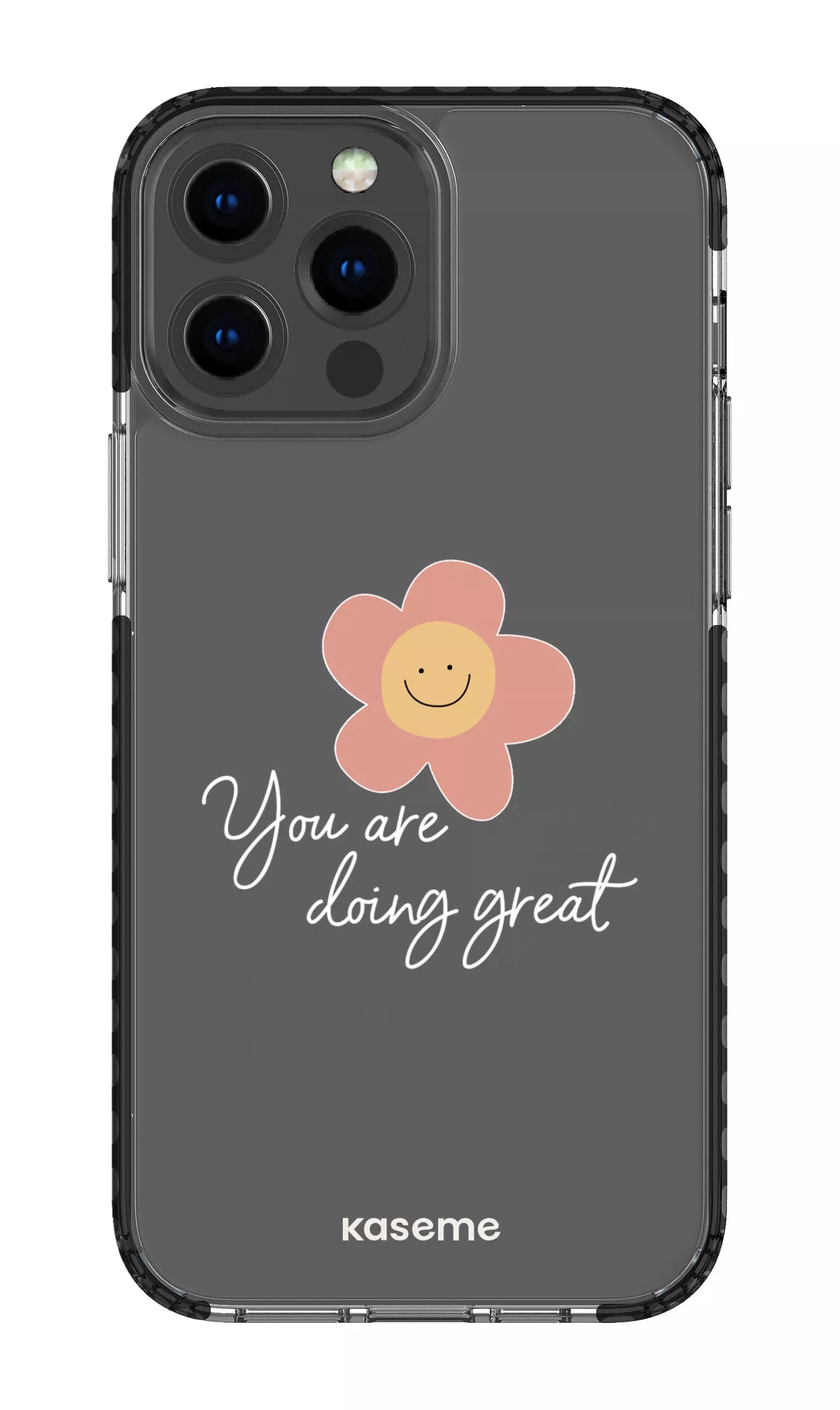 iPhone 13 Pro Max Clear Case - Black Keep going Clear Case -