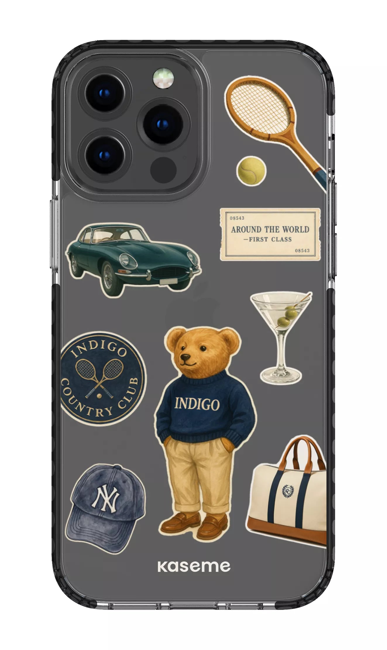 iPhone 13 Pro Max Clear Case - Black Kingsley Clear Case -