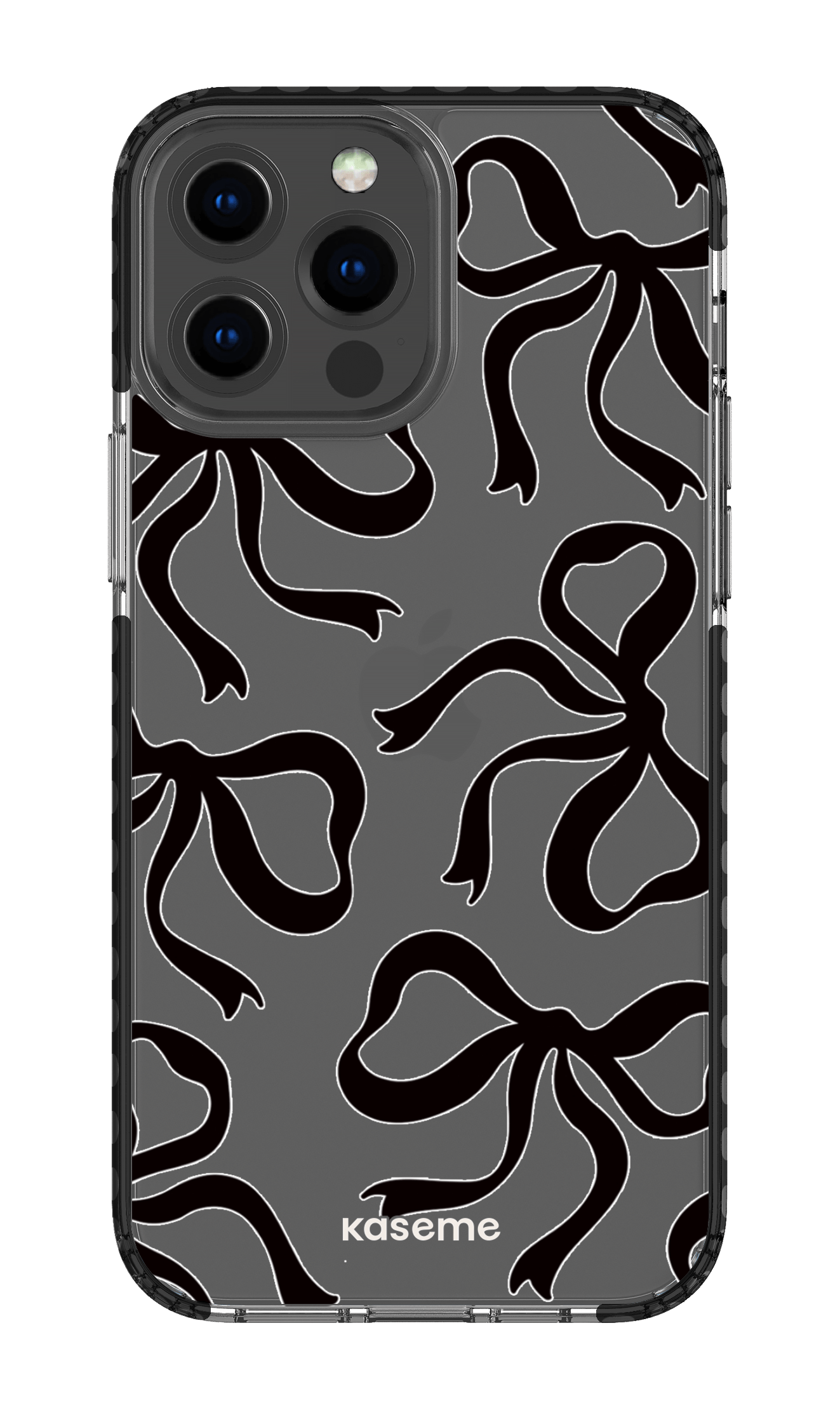 iPhone 13 Pro Max Clear Case - Black Lace Black Clear Case -