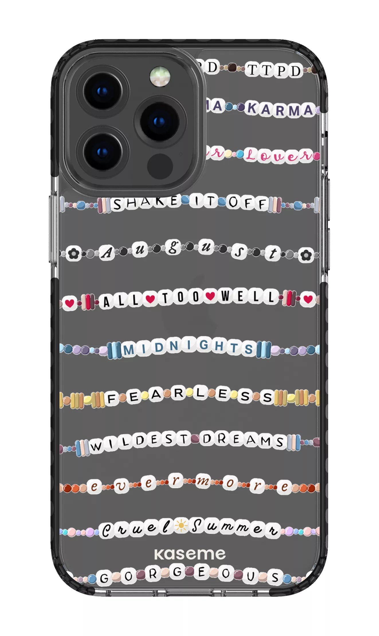 iPhone 13 Pro Max Clear Case - Black Love Story Clear Case -