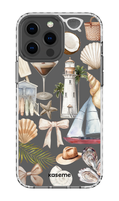 iPhone 13 Pro Max Clear Case - White Riviera Clear Case -