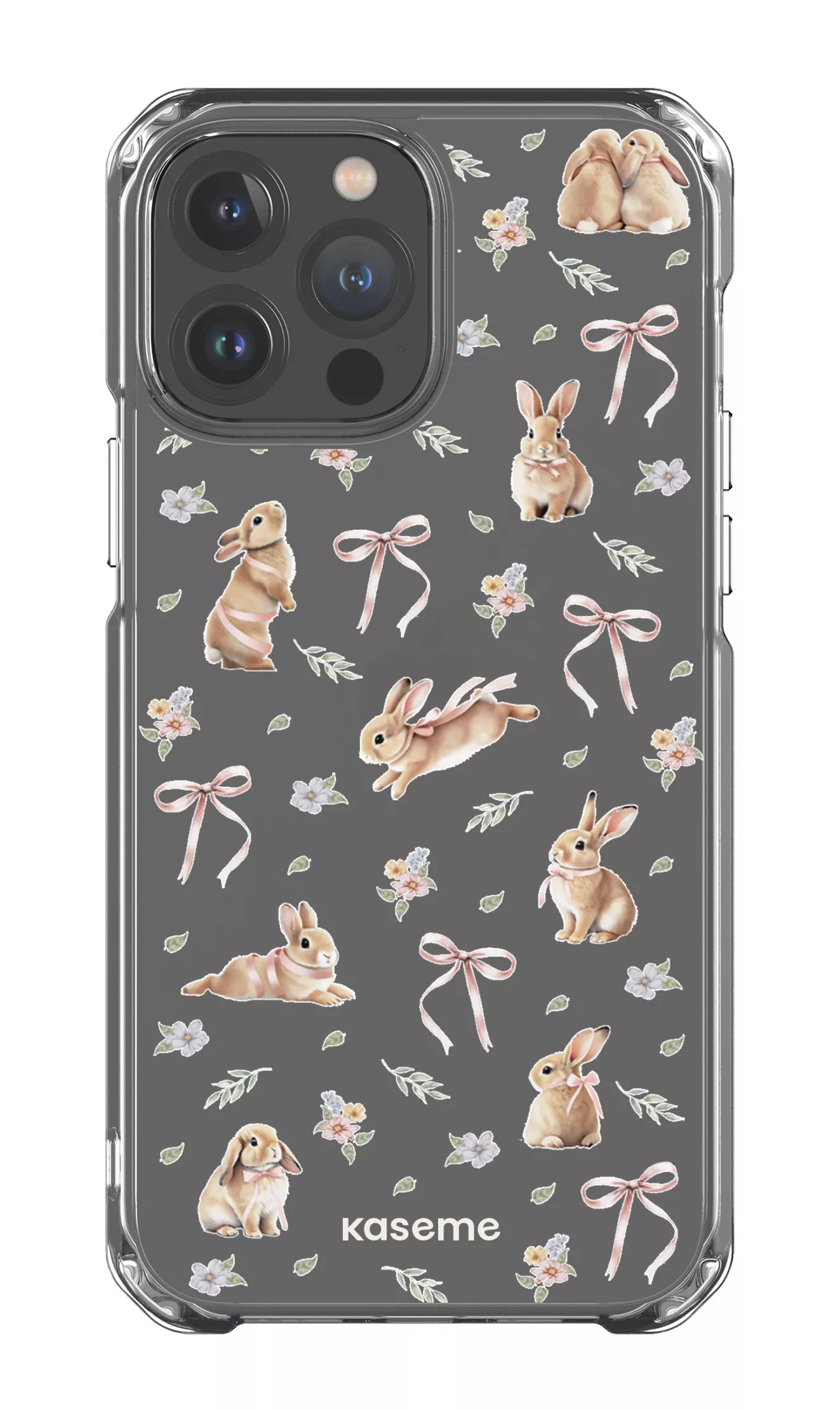 iPhone 13 Pro Max Clear Case Bunny Bloom Clear Case -