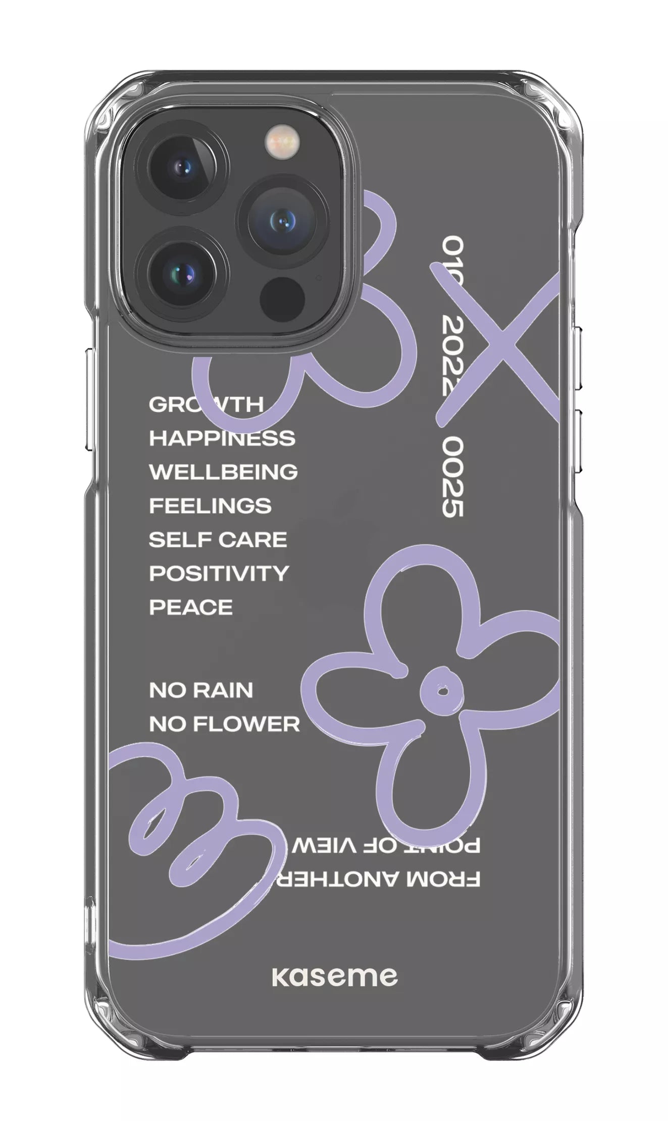iPhone 13 Pro Max Clear Case Feelings purple Clear Case -