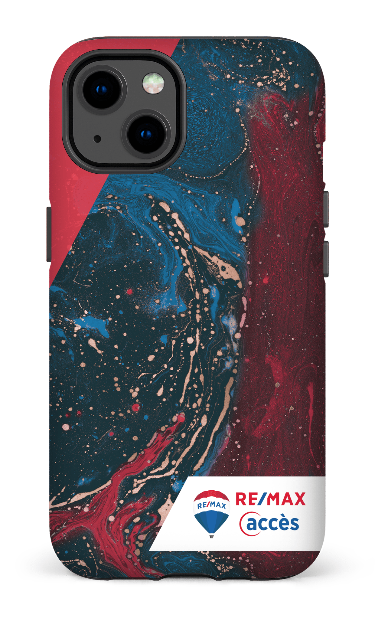 iPhone 13 Tough Matte Peinture marbrée sombre -