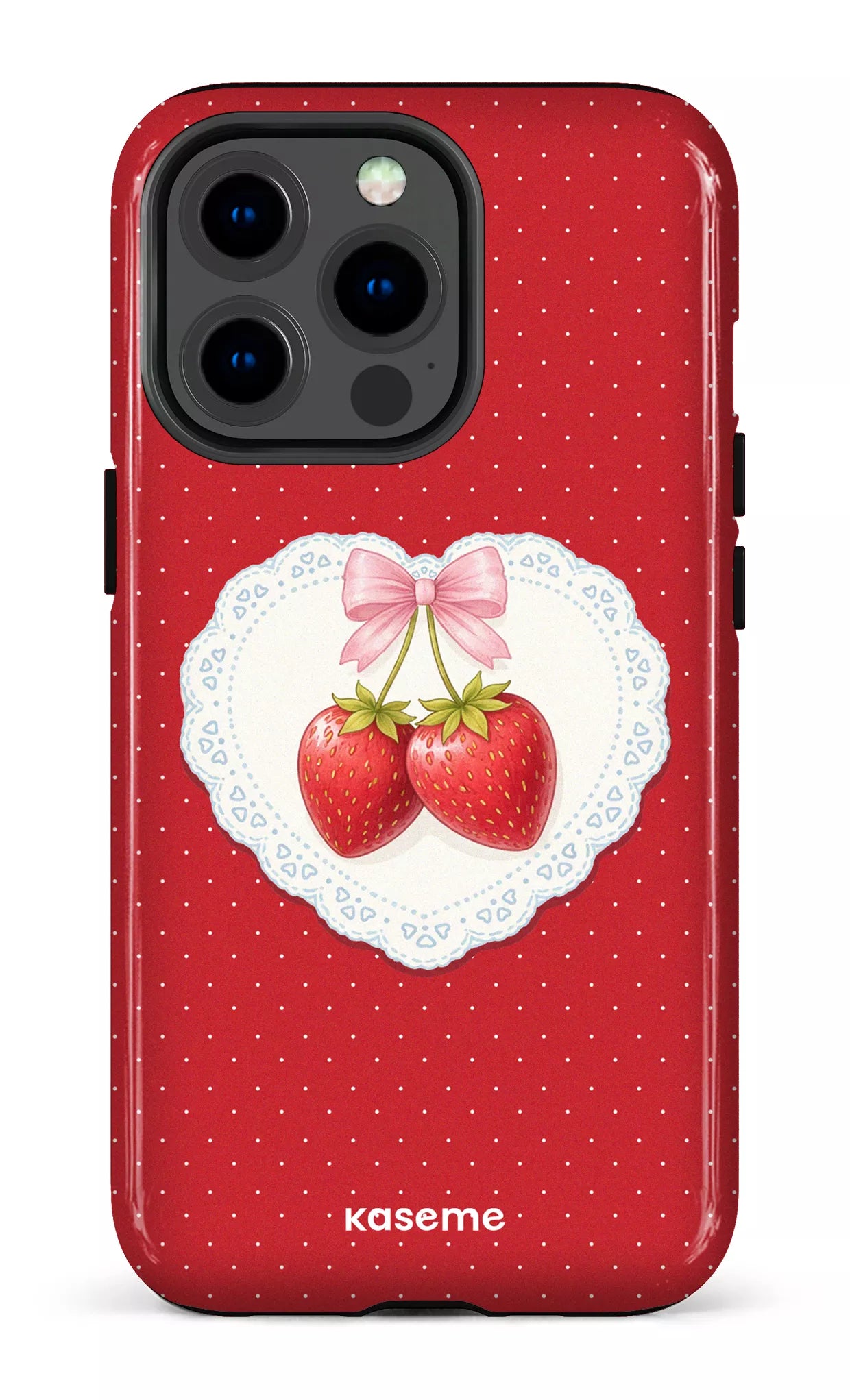 iPhone 13 pro Tough Fresa Lace Red -