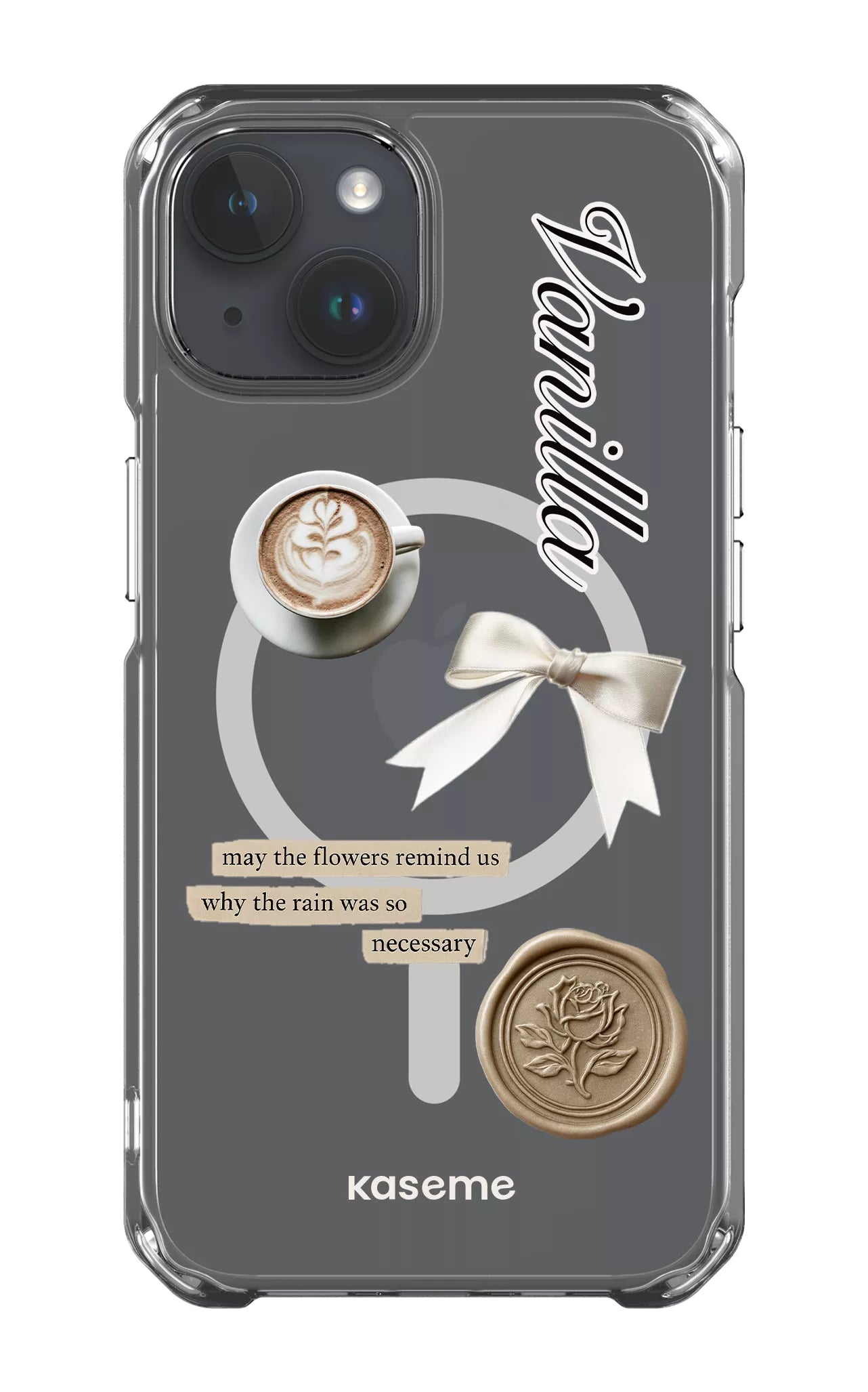 iPhone 14 Clear Case - Magsafe Cashmere Clear Case -