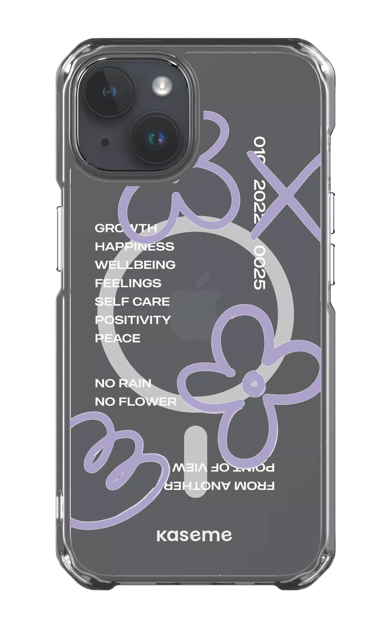 iPhone 14 Clear Case - Magsafe Feelings purple Clear Case -
