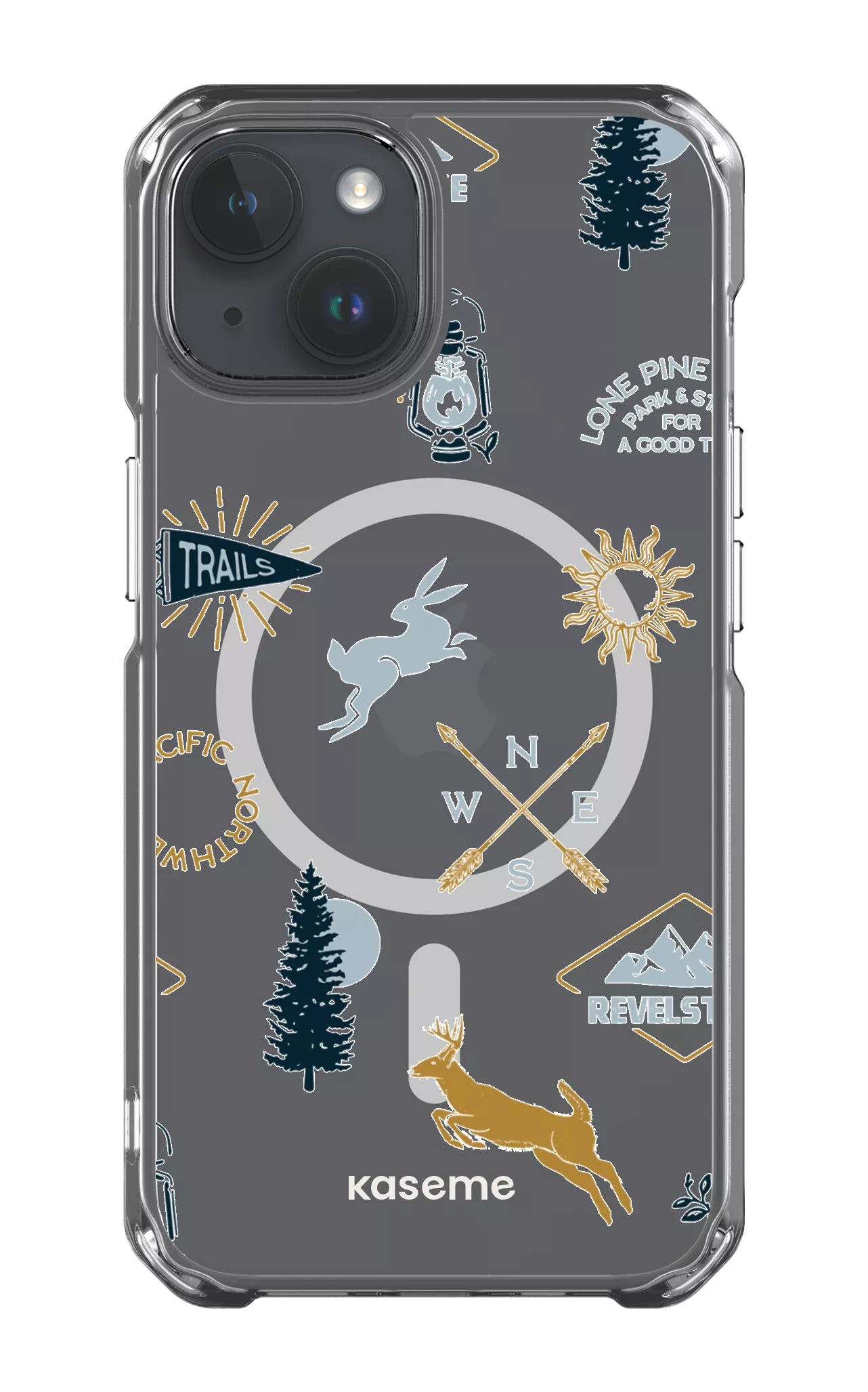 iPhone 14 Clear Case - Magsafe Revelstoke white Clear Case -