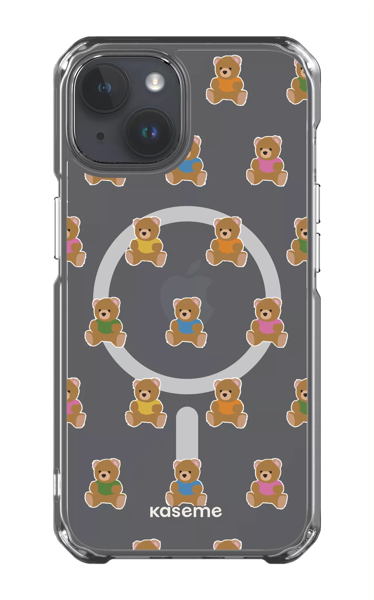 iPhone 14 Clear Case - Magsafe Teddy Clear Case -