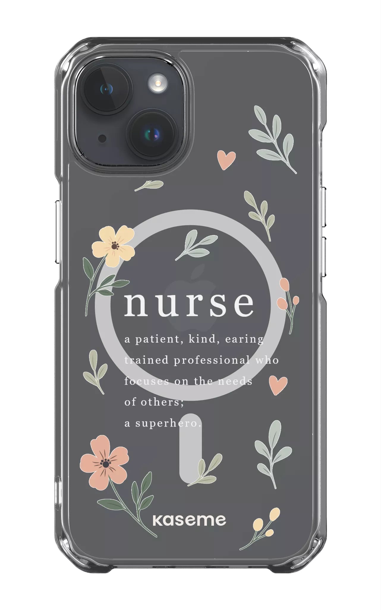 iPhone 14 Clear Case - Magsafe With Heart Clear Case -