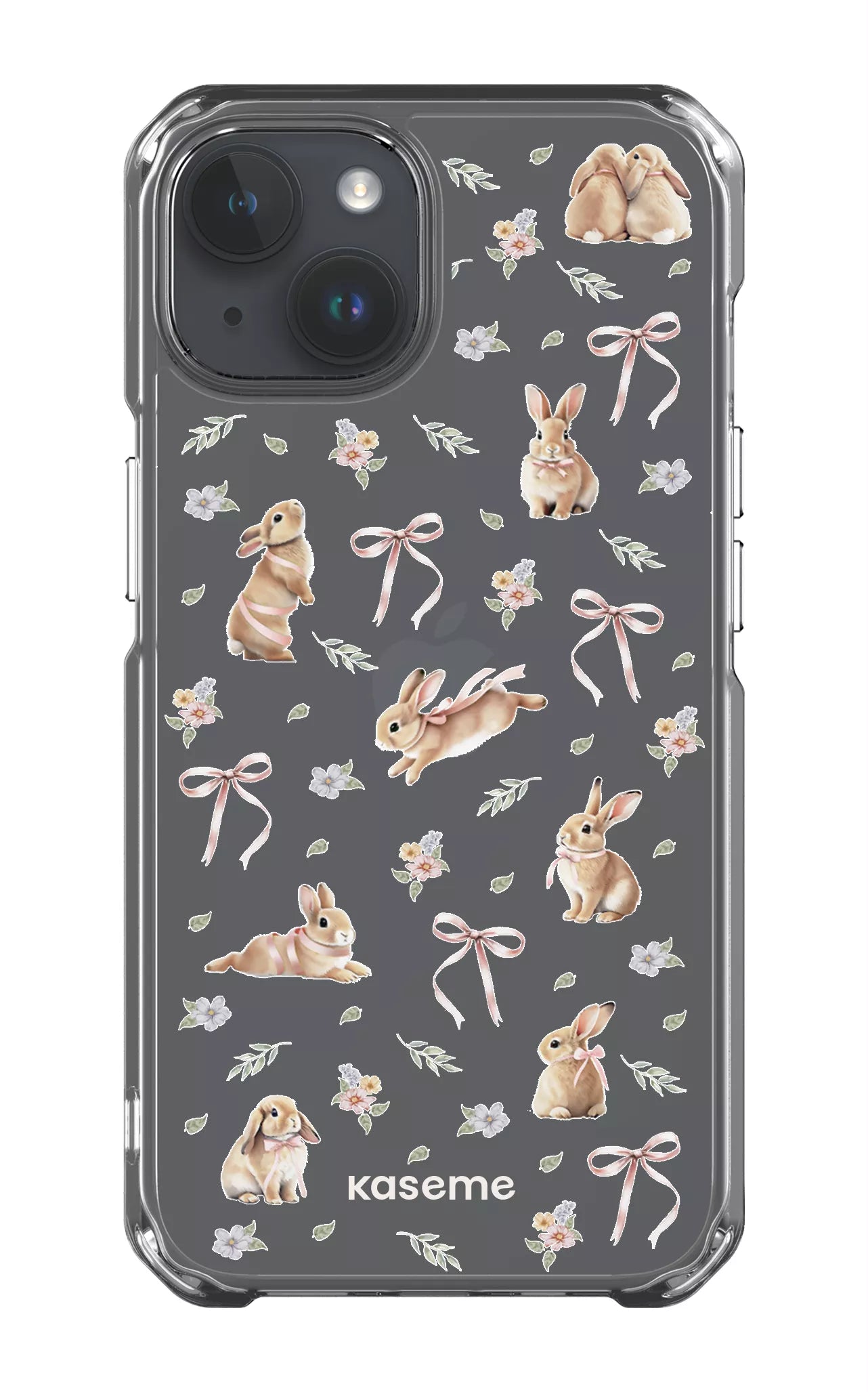 iPhone 14 Clear Case Bunny Bloom Clear Case -