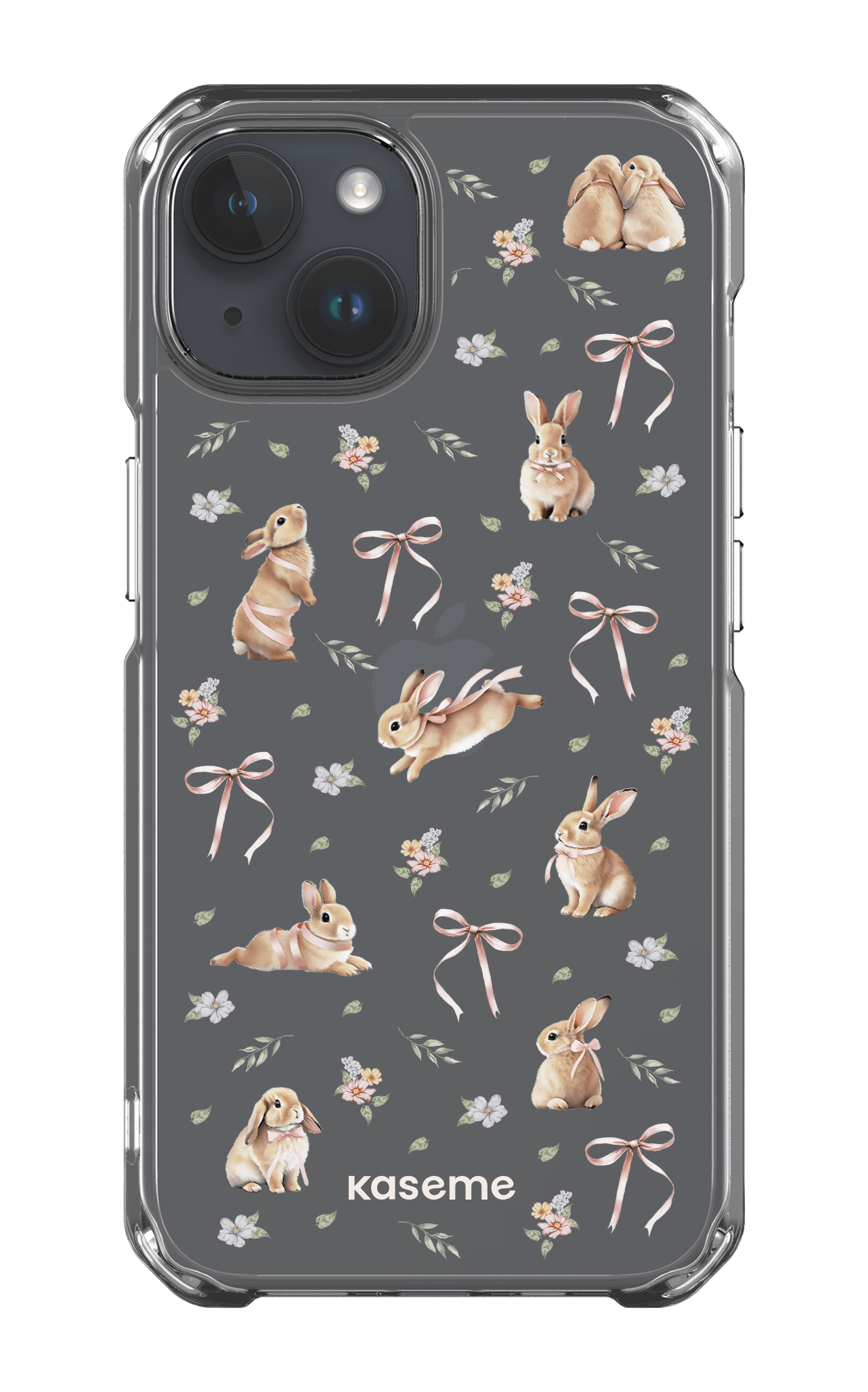 iPhone 14 Clear Case Bunny Bloom Clear Case -
