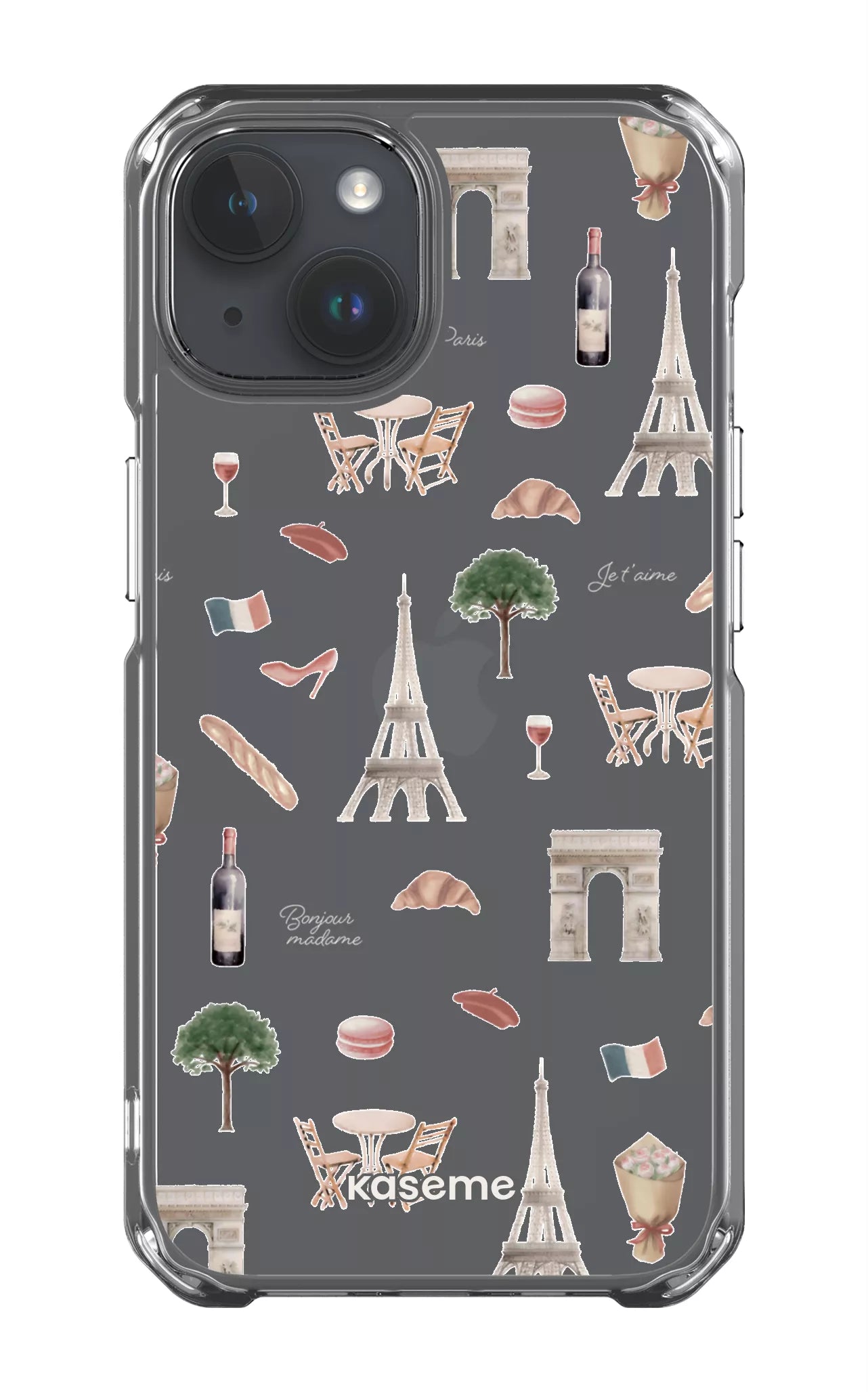 iPhone 14 Clear Case Je t'aime Paris Clear Case -