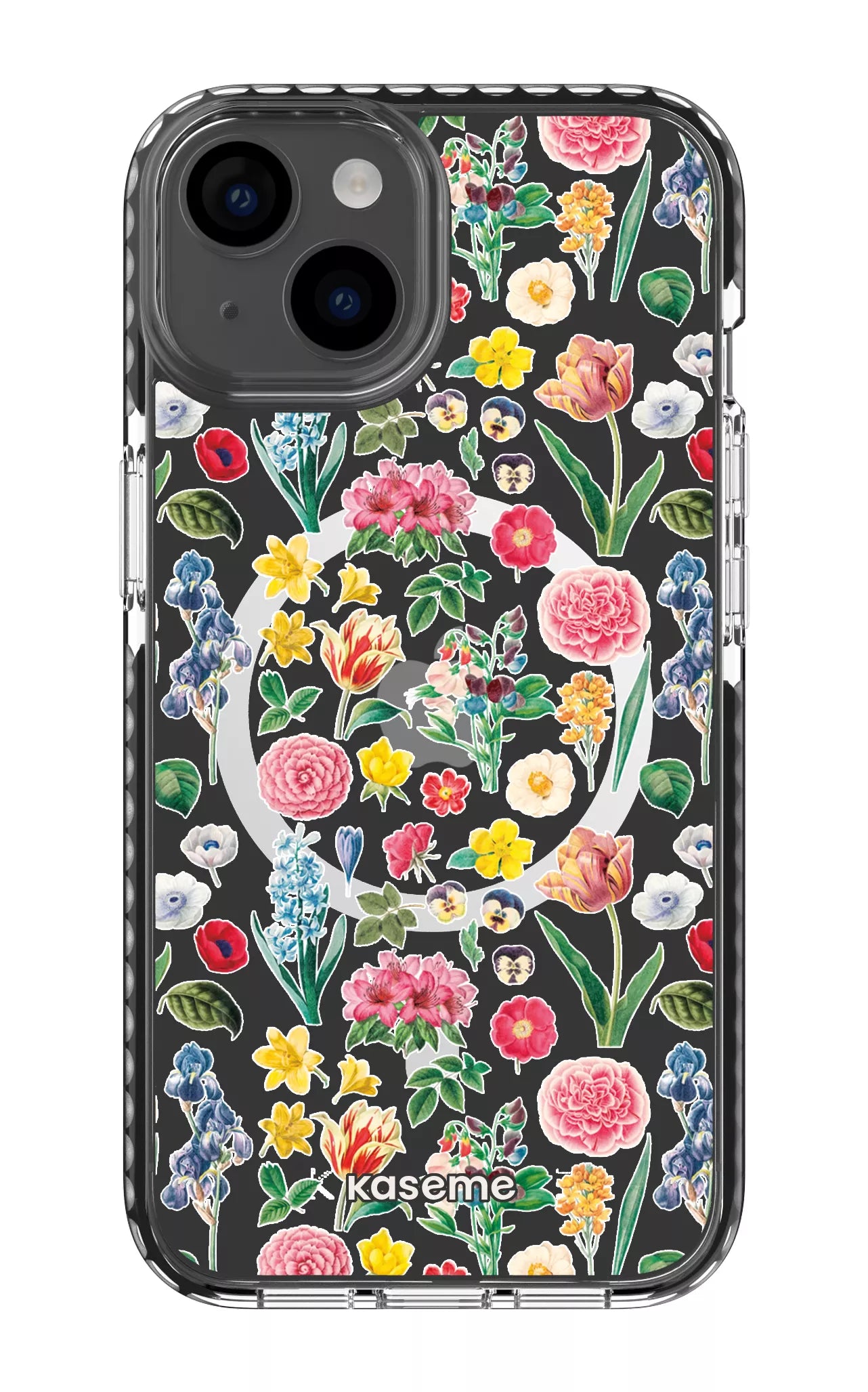 iPhone 14 Clear Case Magsafe - Black Amelia Clear Case -