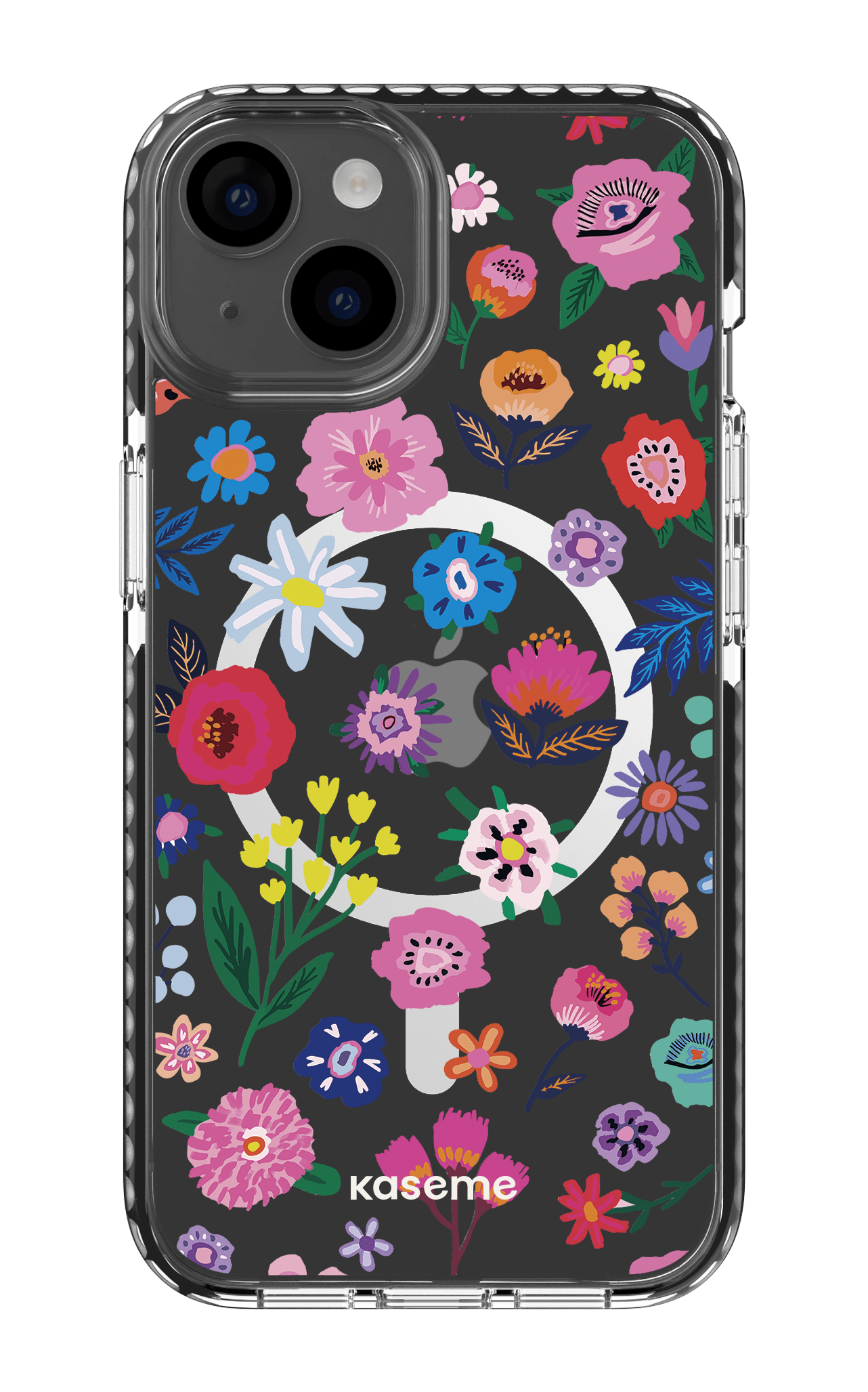 iPhone 14 Clear Case Magsafe - Black Aura Clear Case -