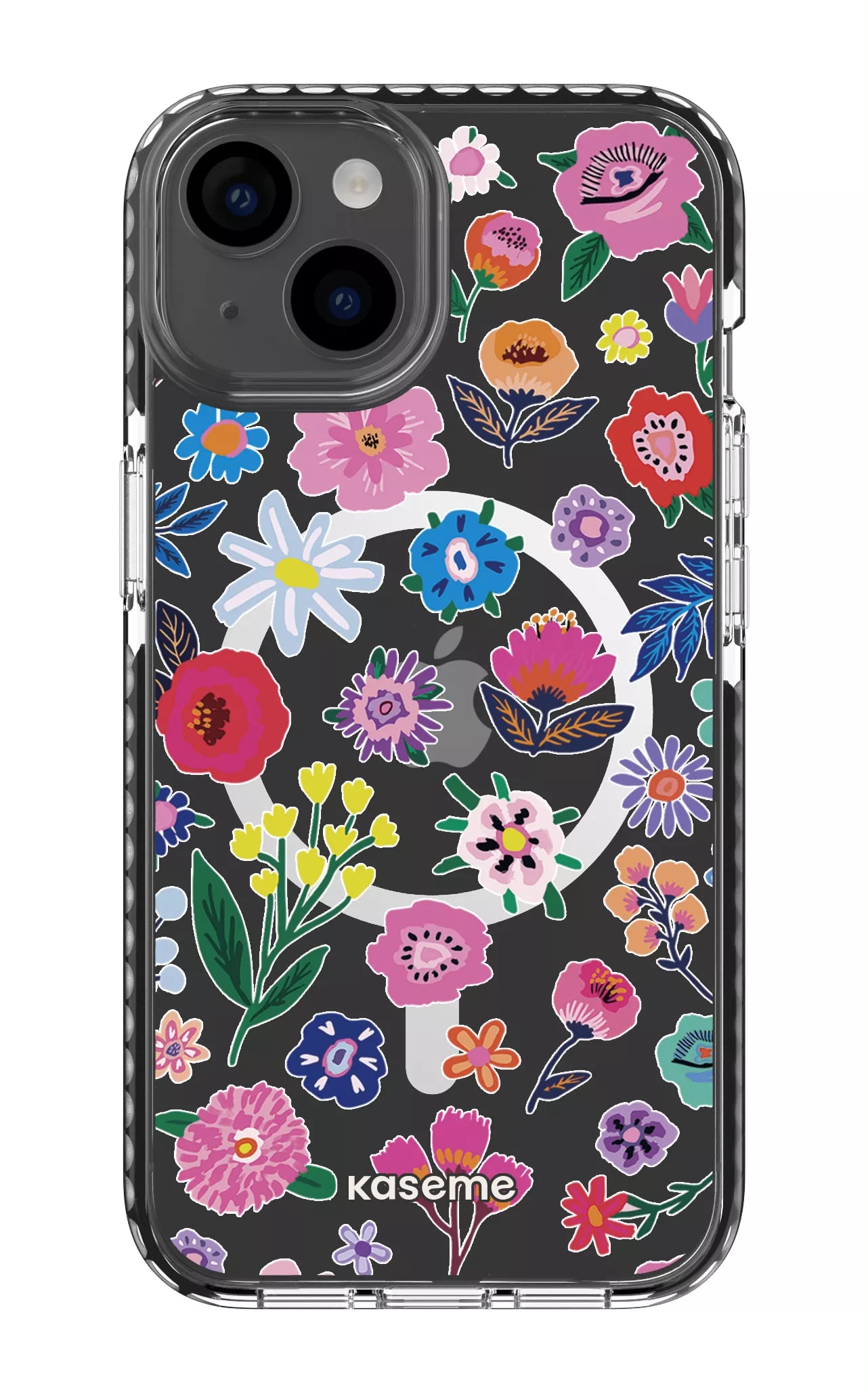 iPhone 14 Clear Case Magsafe - Black Aura Clear Case -