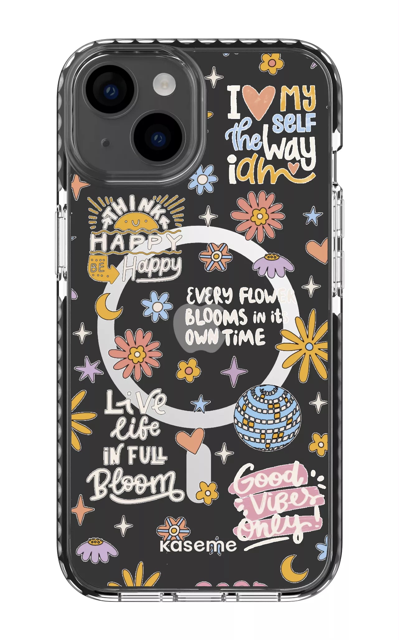 iPhone 14 Clear Case Magsafe - Black Candid Clear Case -