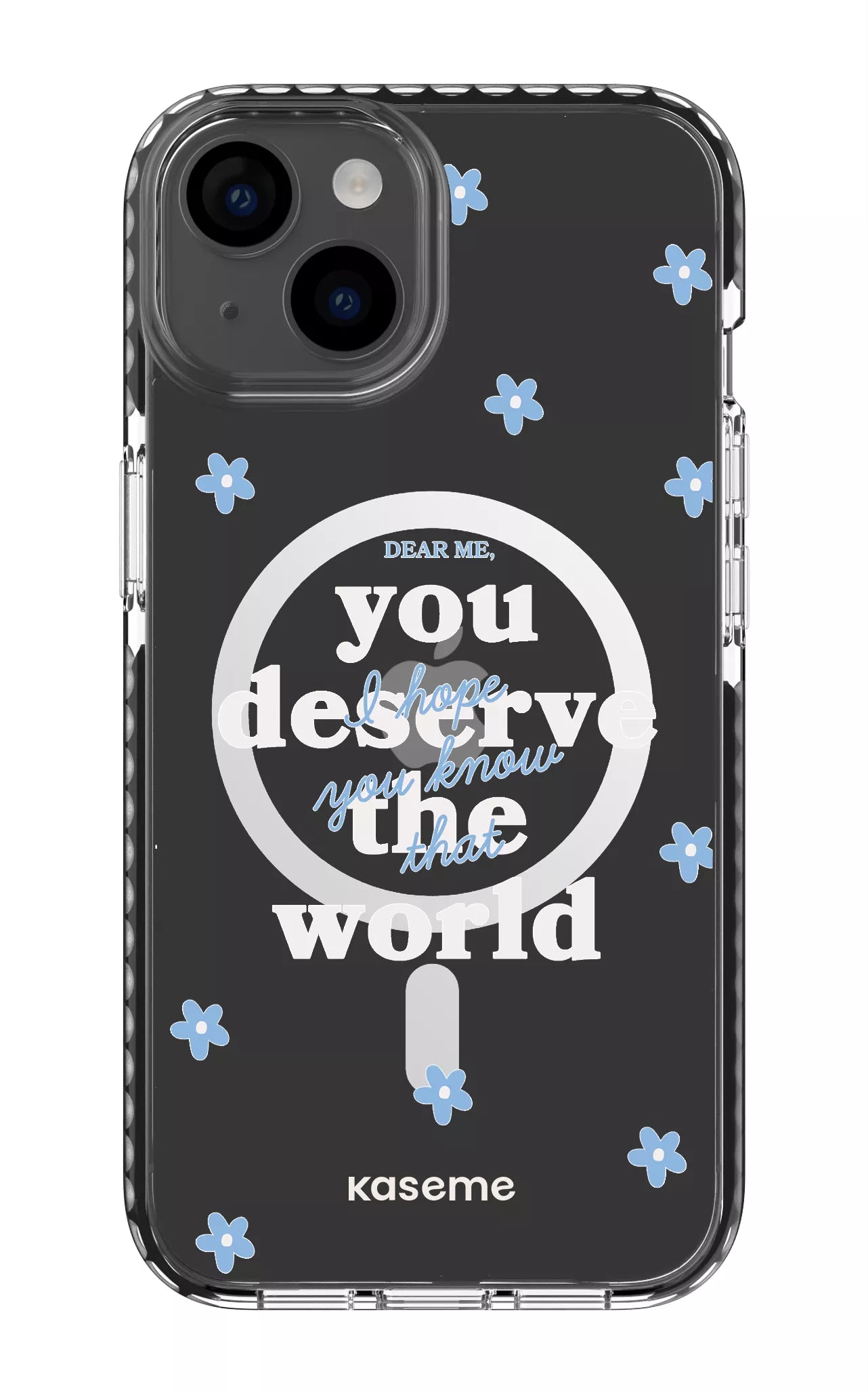 iPhone 14 Clear Case Magsafe - Black Dear Me Clear Case -