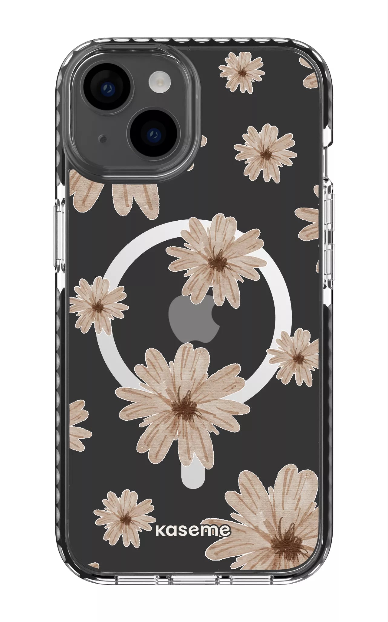 iPhone 14 Clear Case Magsafe - Black Delicate Dreams Clear Case -